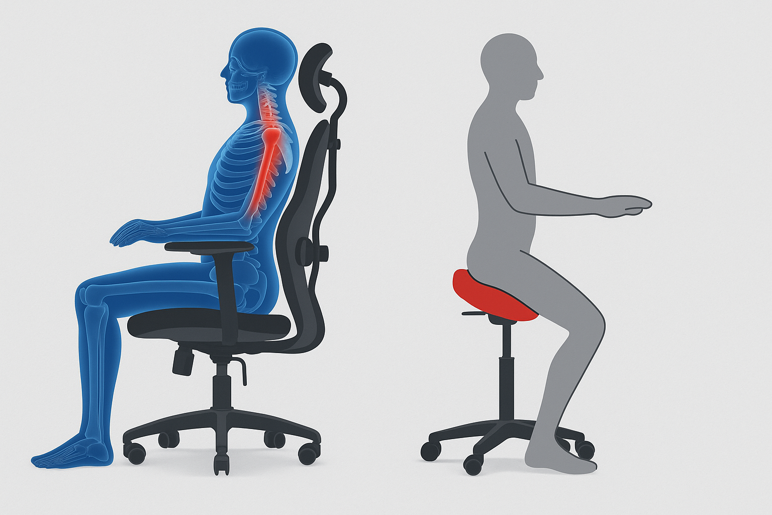Що краще для спини — крісло-сідло чи ергономічне крісло? Досвід користувачів, факти і вибір без ілюзій