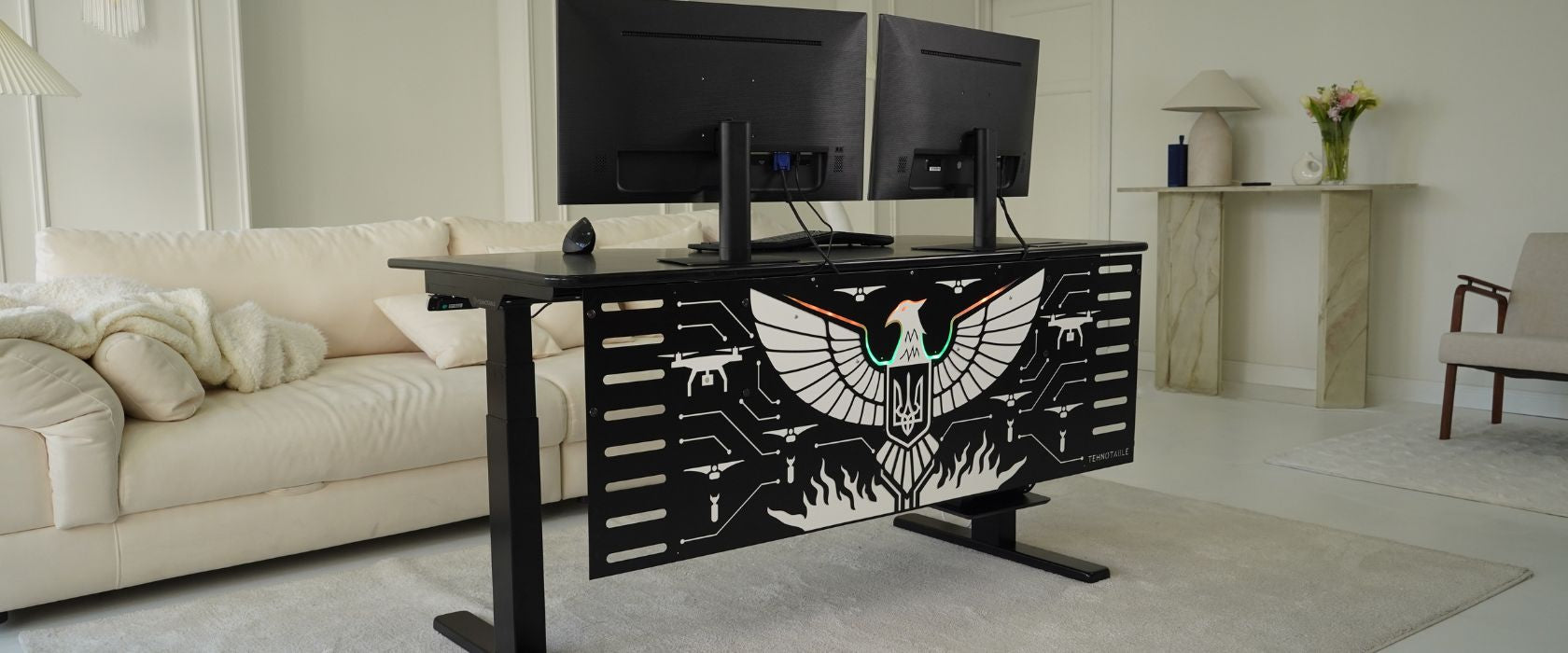 екран для столу металевий перфорований