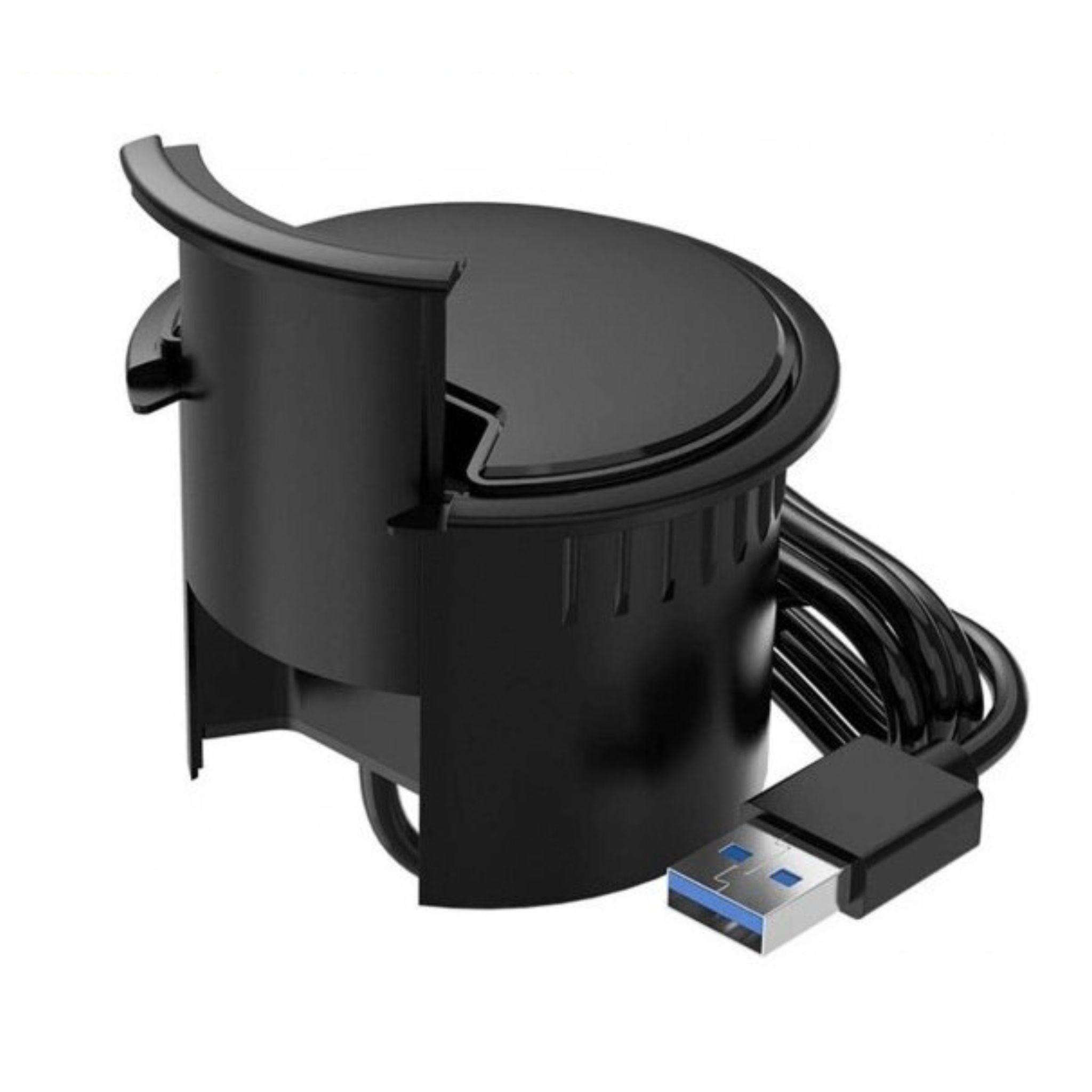 USB Хаб 5 в 1 для вмонтування в стільницю - TEHNOTABLE