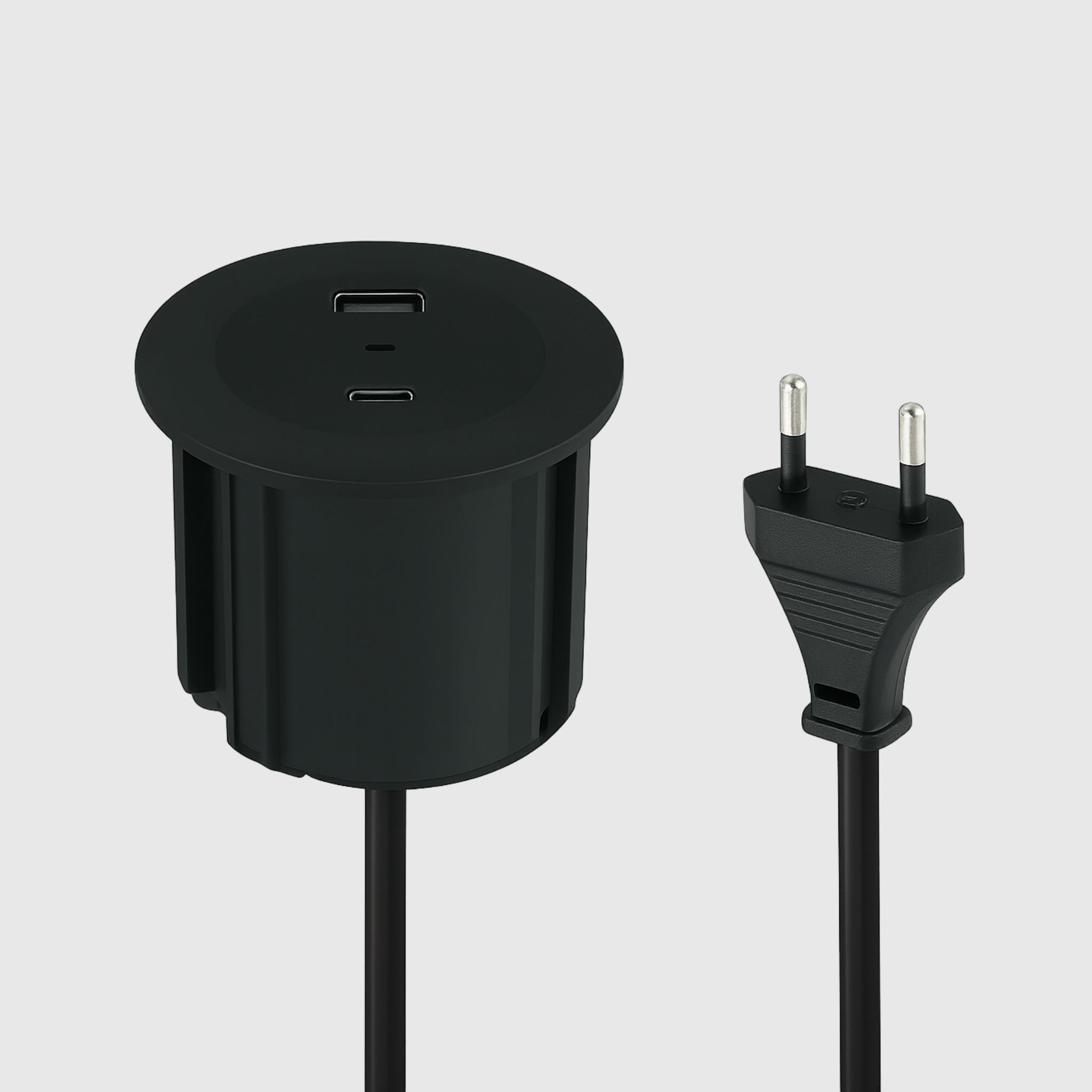 Вбудований зарядний блок 45W (USB Type-C + A) для стільниці