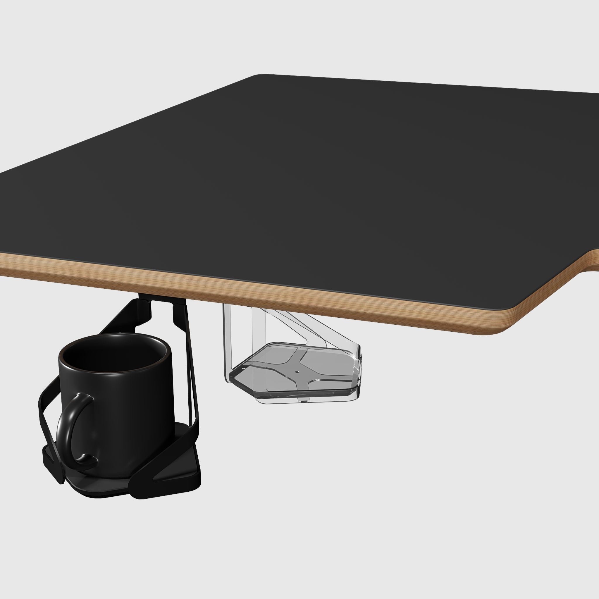 Поворотний металевий підстаканник під стільницю