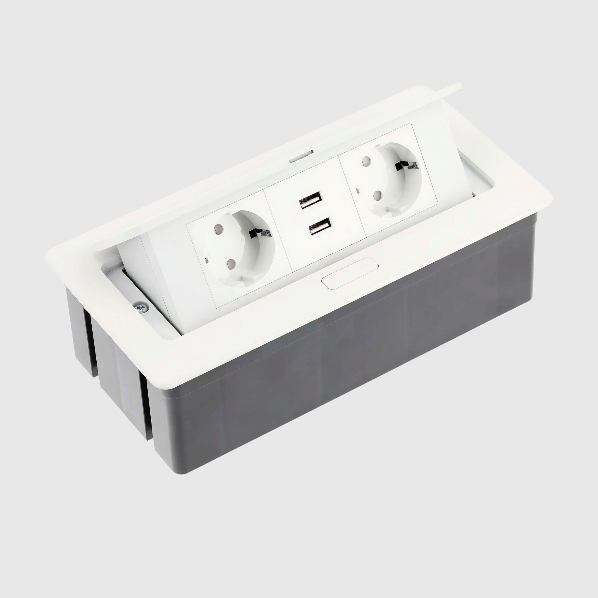 Вбудовані розетки в стільницю з USB type C, type A - TEHNOTABLE