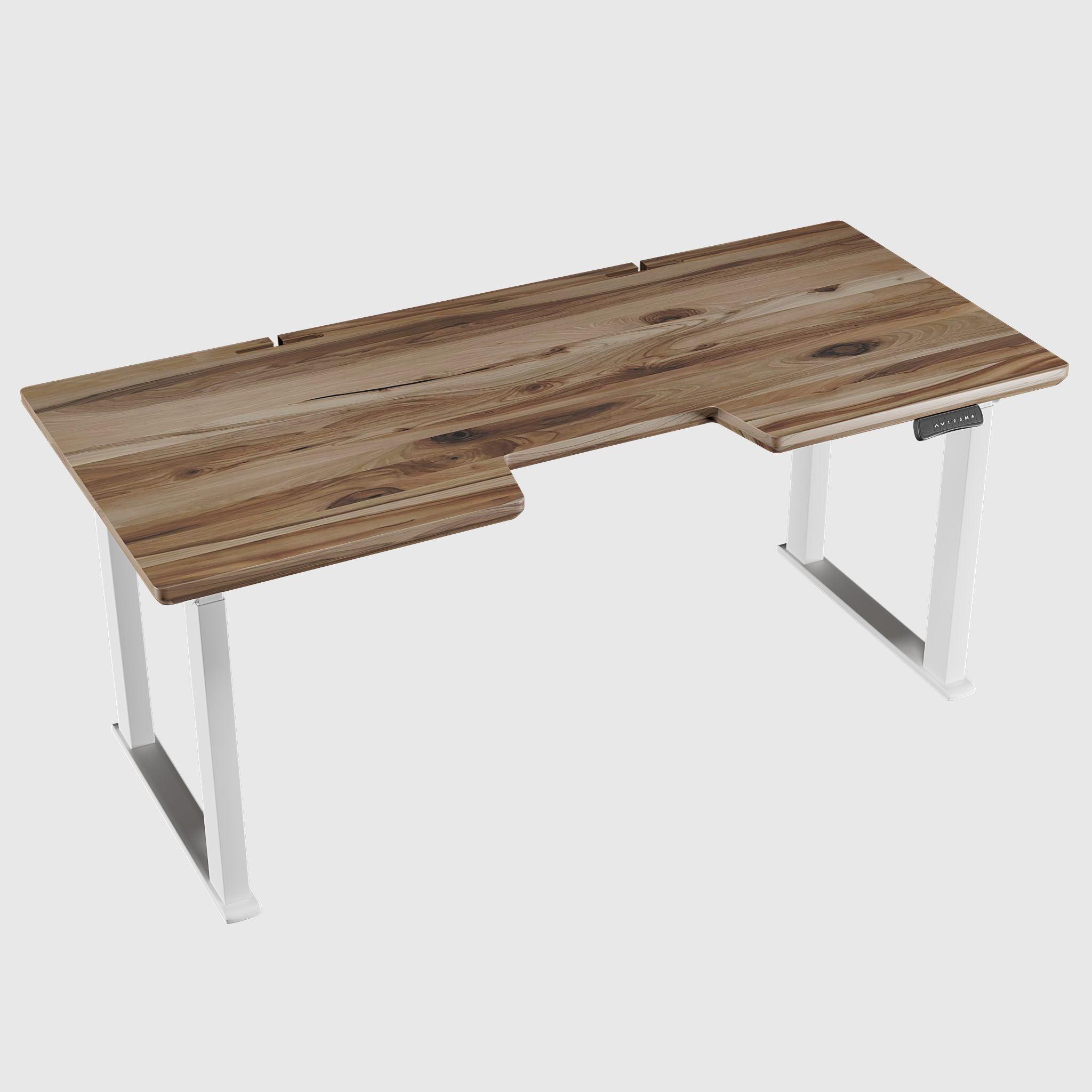 Чотирьохопорний стіл з регулюванням висоти LiteQuard з дерев'яною стільницею - TEHNOTABLE