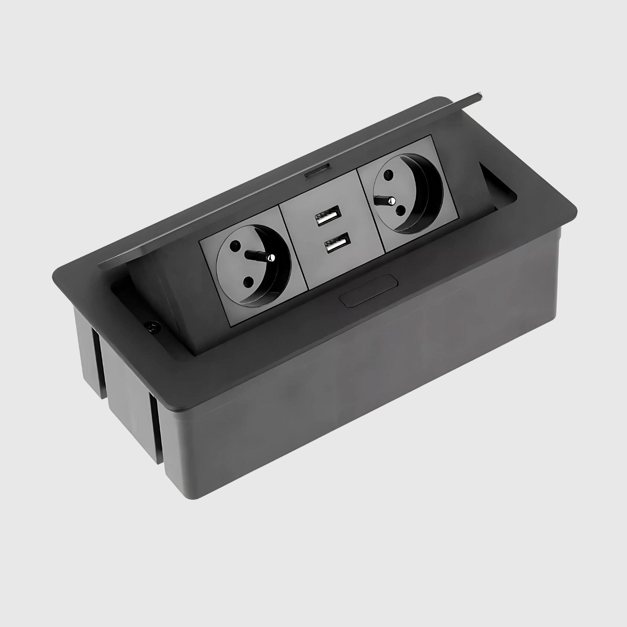 Вбудовані розетки в стільницю з USB type C, type A - TEHNOTABLE