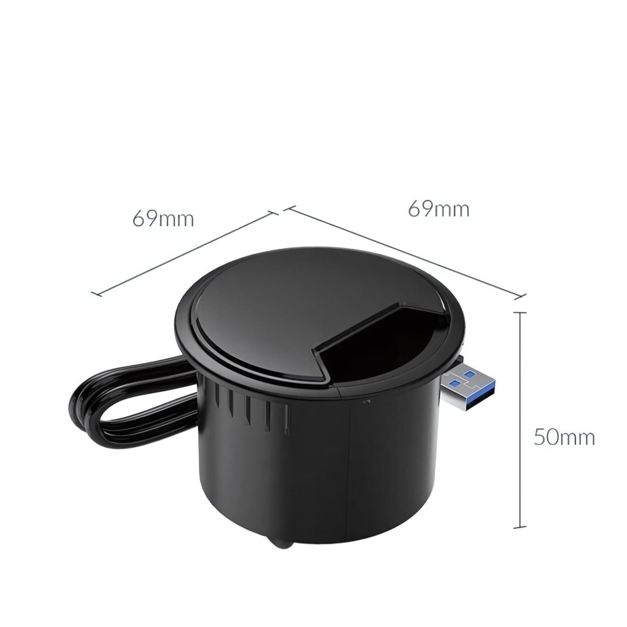 USB Хаб 5 в 1 для вмонтування в стільницю - TEHNOTABLE