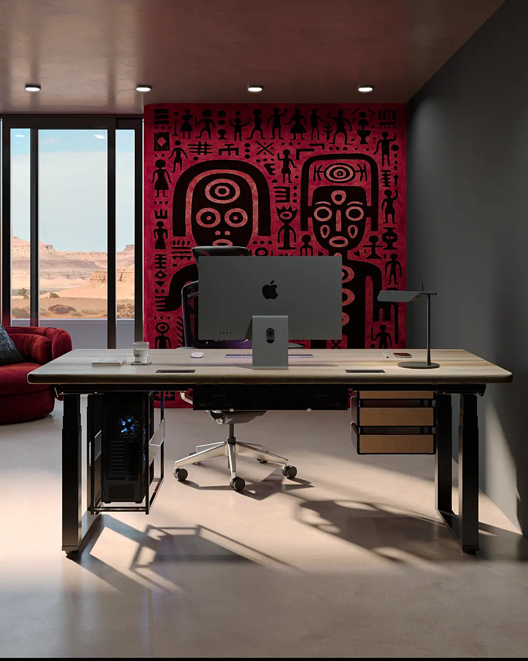 Ергономічний стіл UltraStrong з регулюванням висоти, дерев’яна стільниця 40 мм, модульні шухляди і полиця під ПК