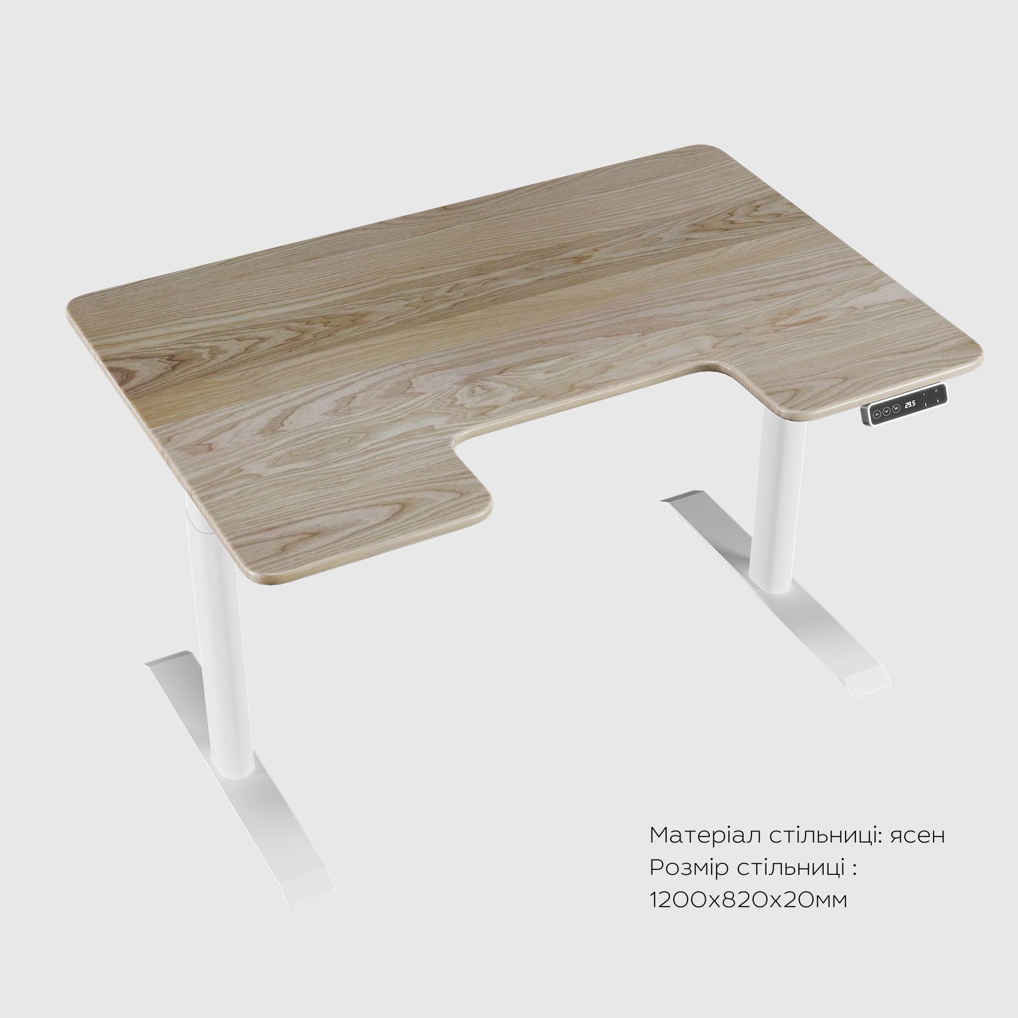 Двомоторний стіл з регулюванням висоти DUOERGO з дерев'яною стільницею - TEHNOTABLE