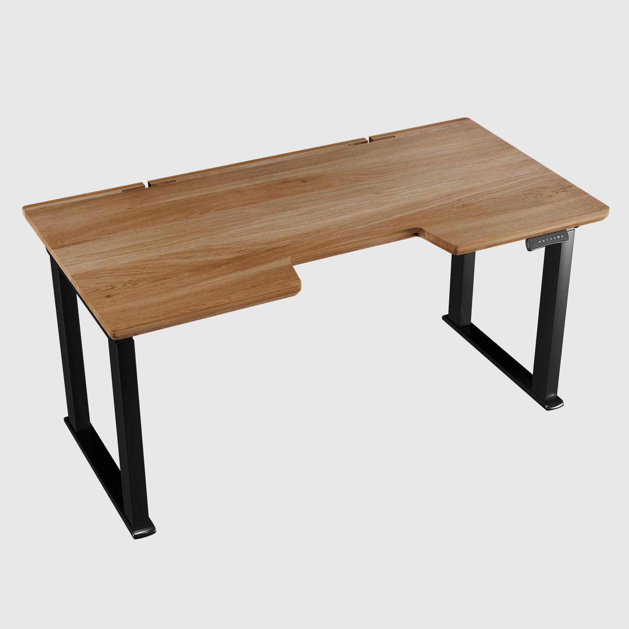 Чотирьохопорний стіл з регулюванням висоти LiteQuard з дерев'яною стільницею - TEHNOTABLE