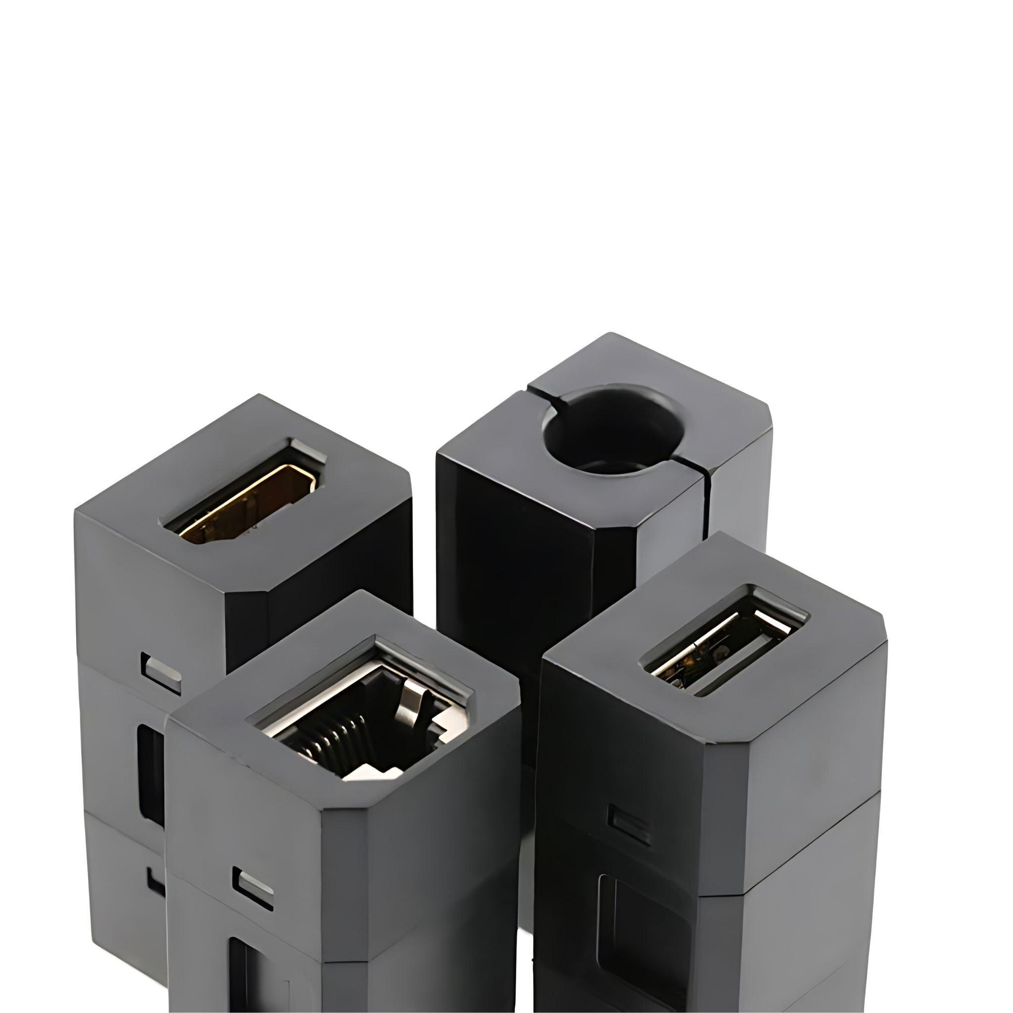 Врізна розетка з USB A+C, змінними портами (USB-A, HDMI, RJ45) і бездротовою зарядкою - TEHNOTABLE