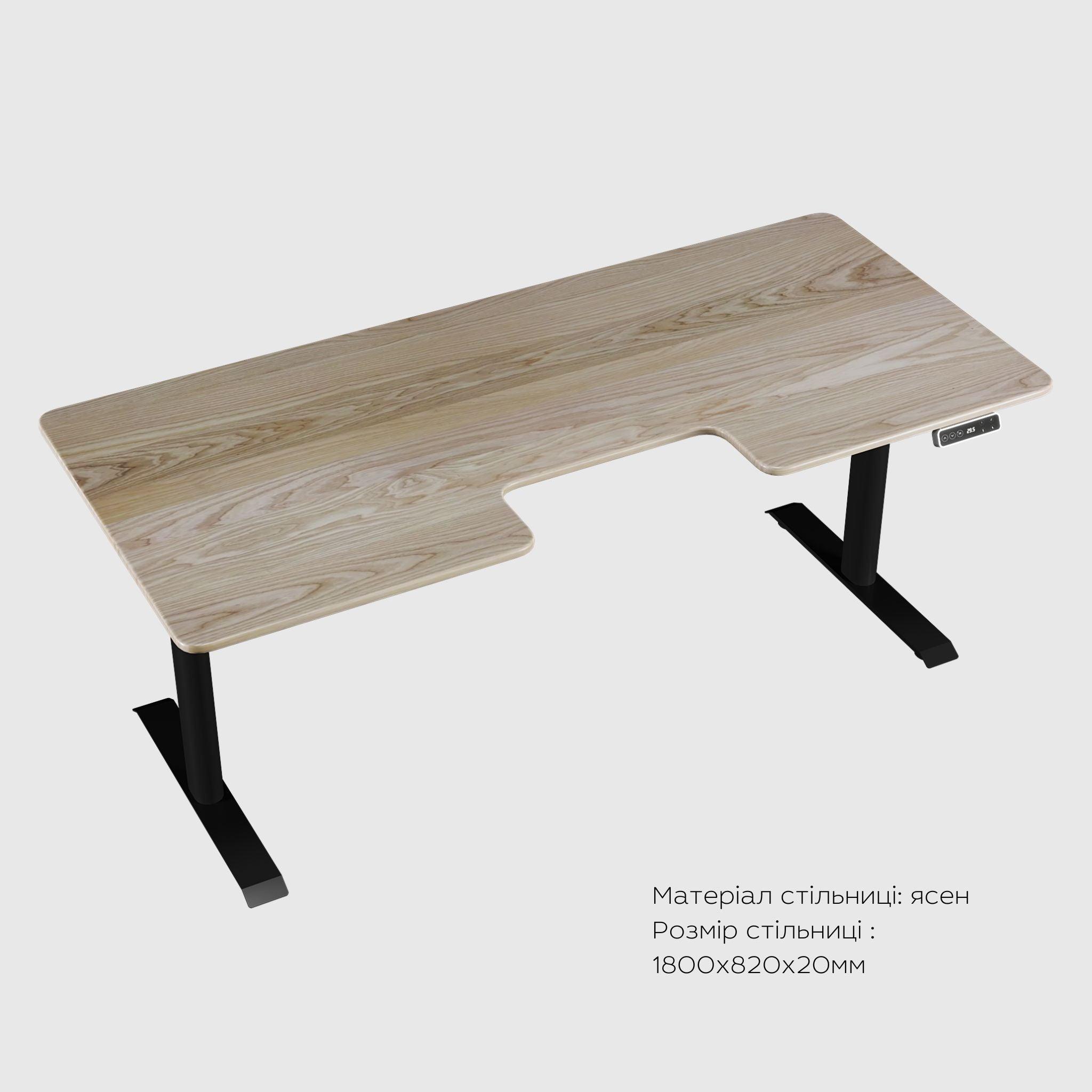 Двомоторний стіл з регулюванням висоти DUOERGO з дерев'яною стільницею - TEHNOTABLE