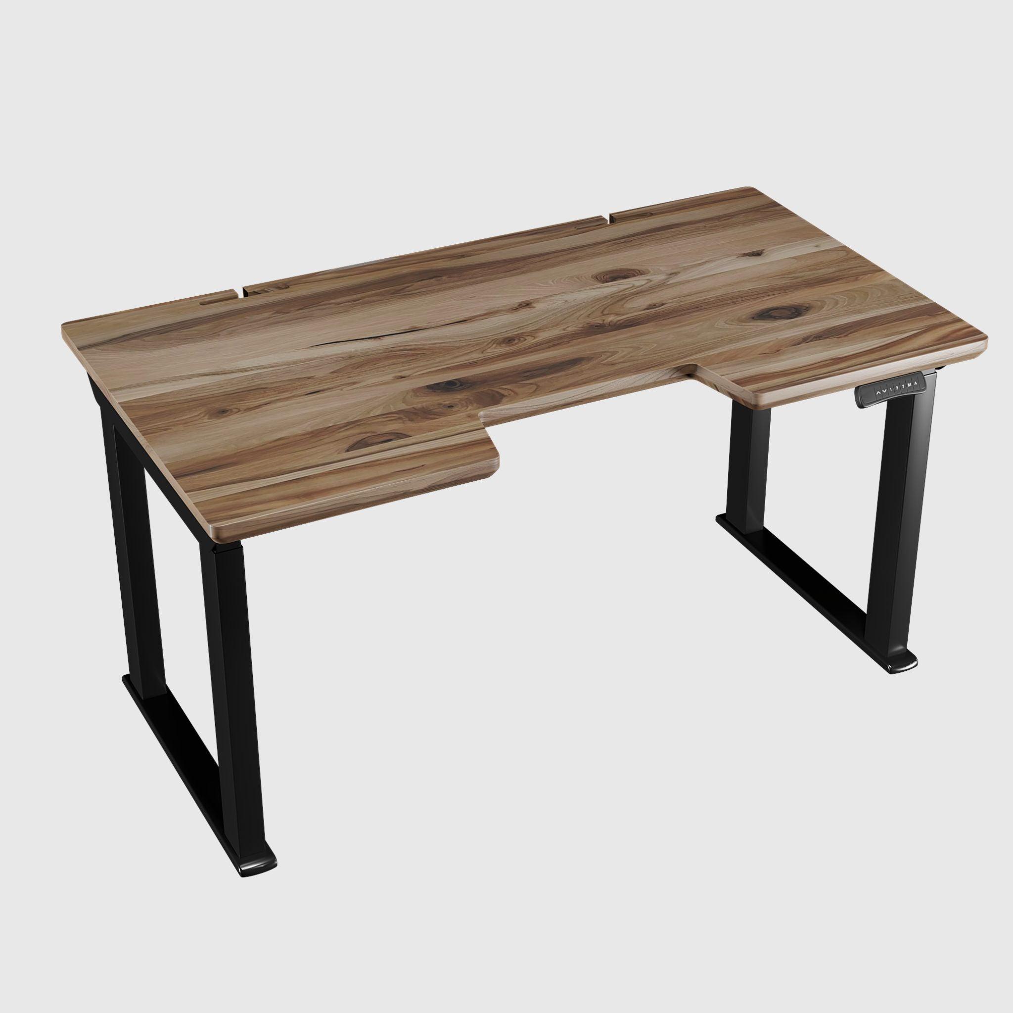 Чотирьохопорний стіл з регулюванням висоти LiteQuard з дерев'яною стільницею - TEHNOTABLE