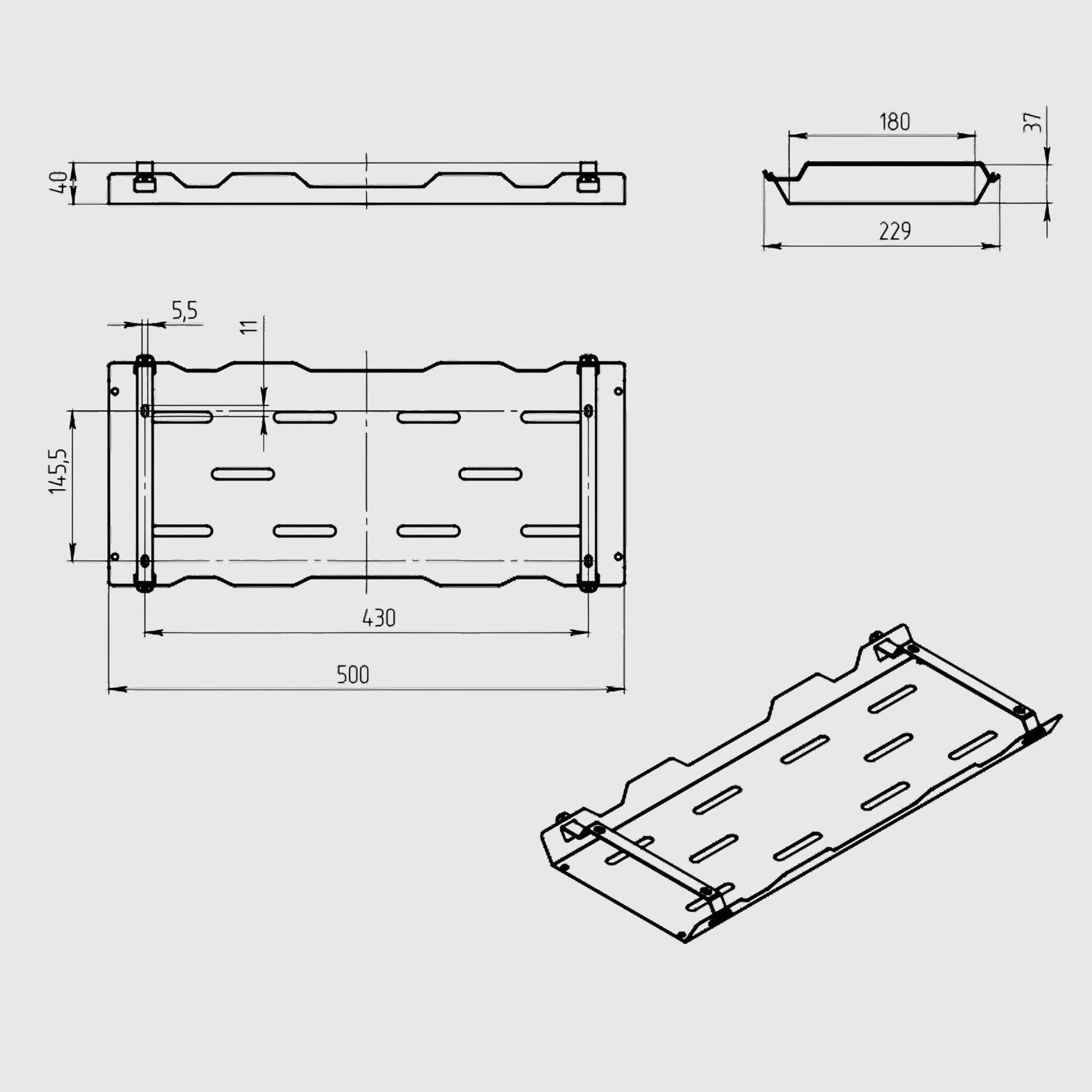 Ультратонкий кабель-менеджмент для проводів, для столів із 4 опорами - TEHNOTABLE