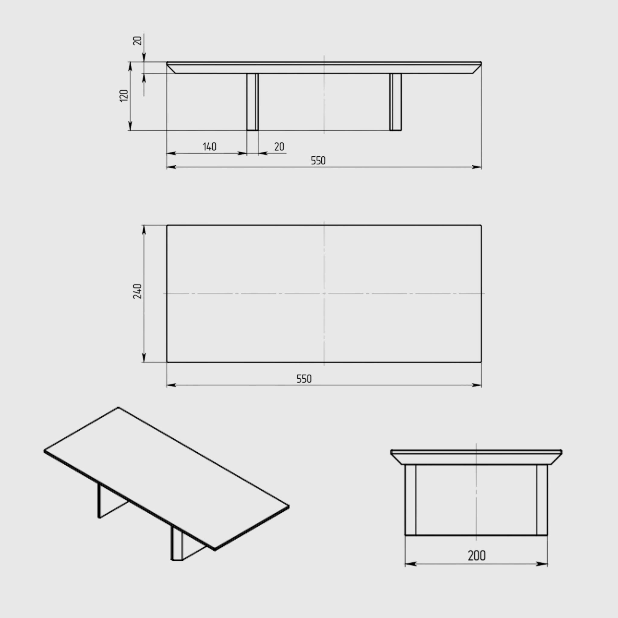 Полиця під монітор із масиву дерева