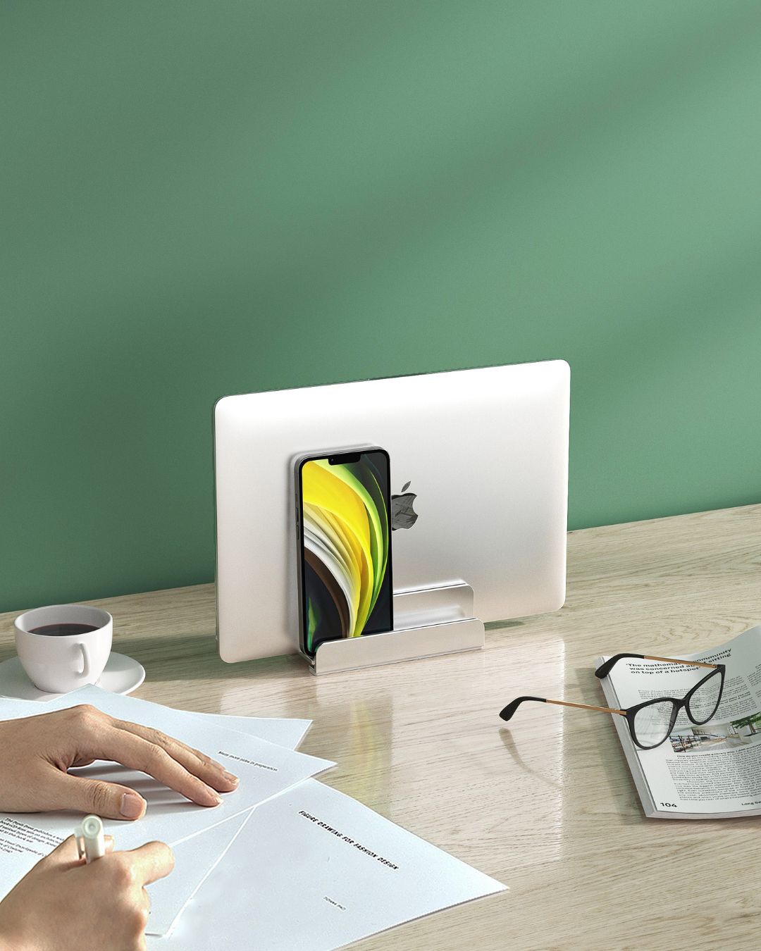 Вертикальна алюмінієва підставка для ноутбука з пасивним охолодженням