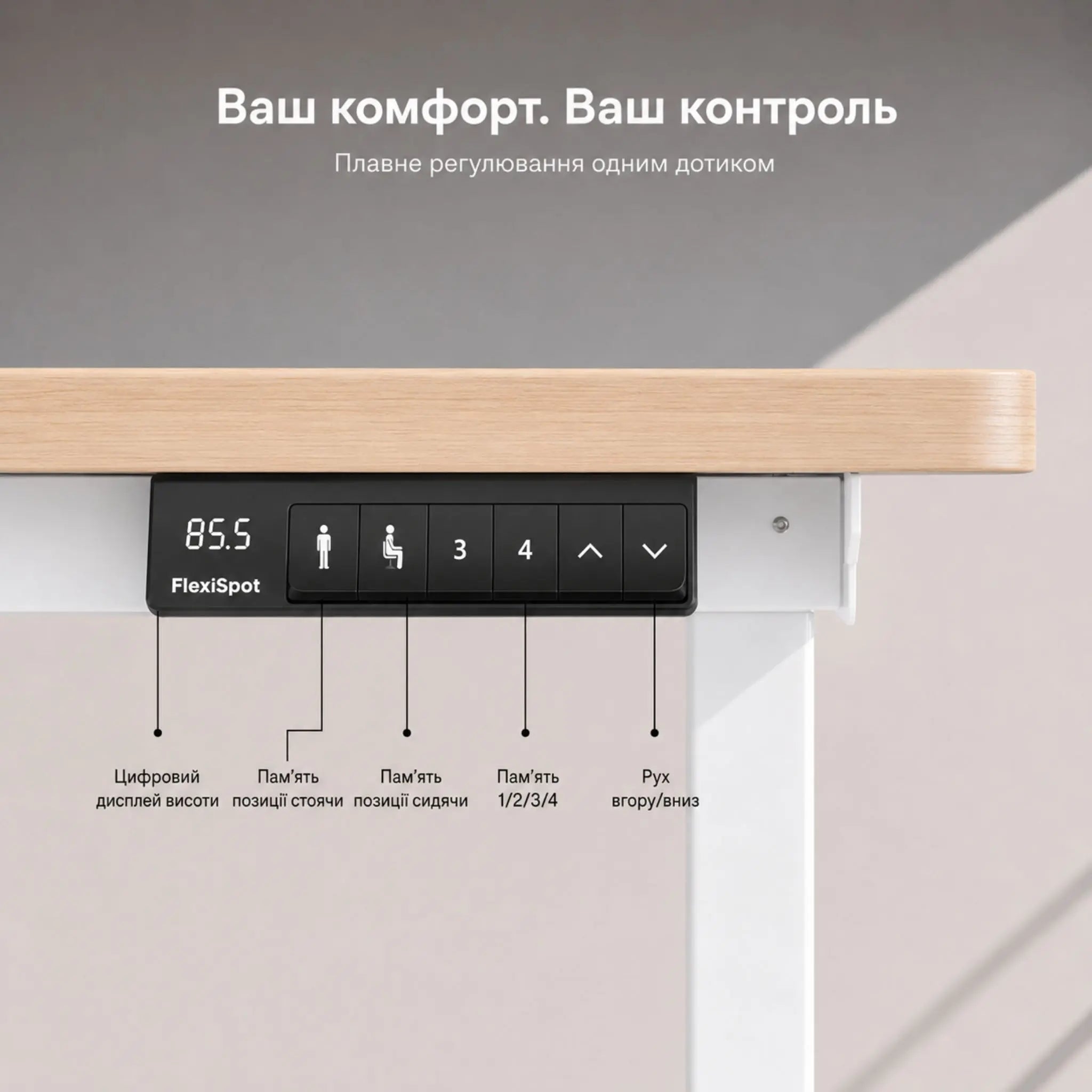 Двомоторна рама для столу з регулюванням висоти Flexispot E5
