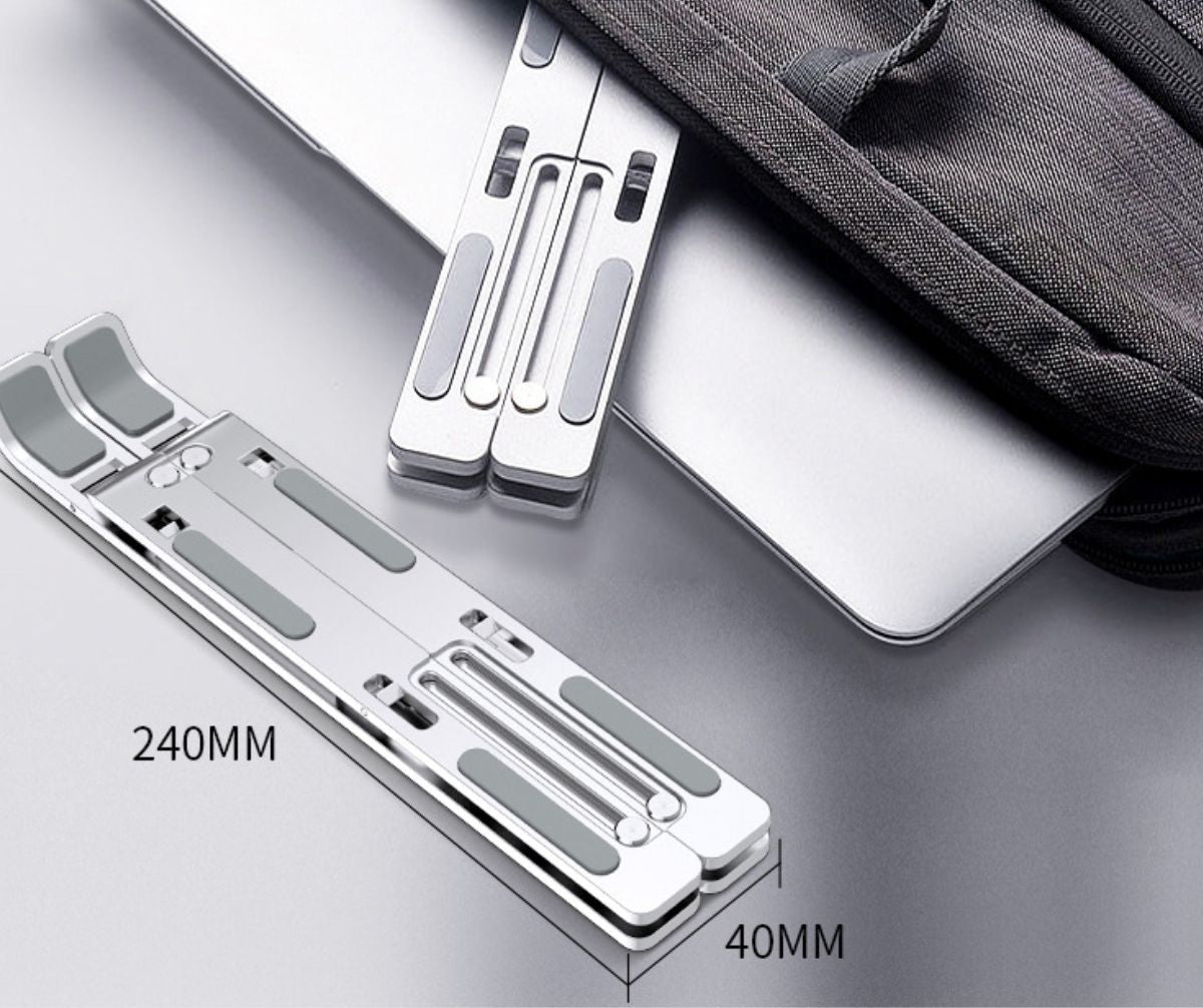 Алюмінієва підставка для ноутбука з пасивним охолодженням і силіконовими вставками