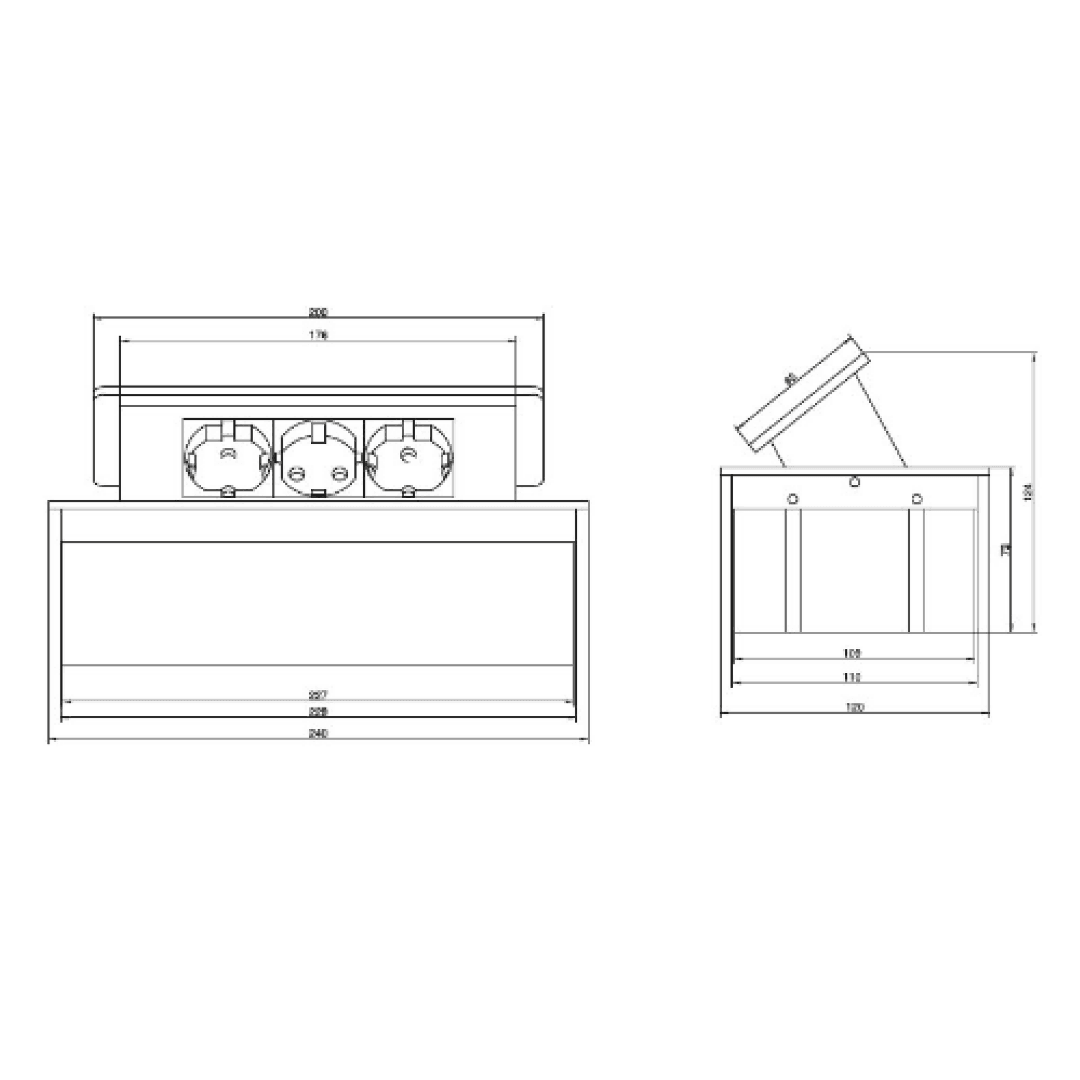Вбудовані розетки в стільницю з USB type C, type A - TEHNOTABLE