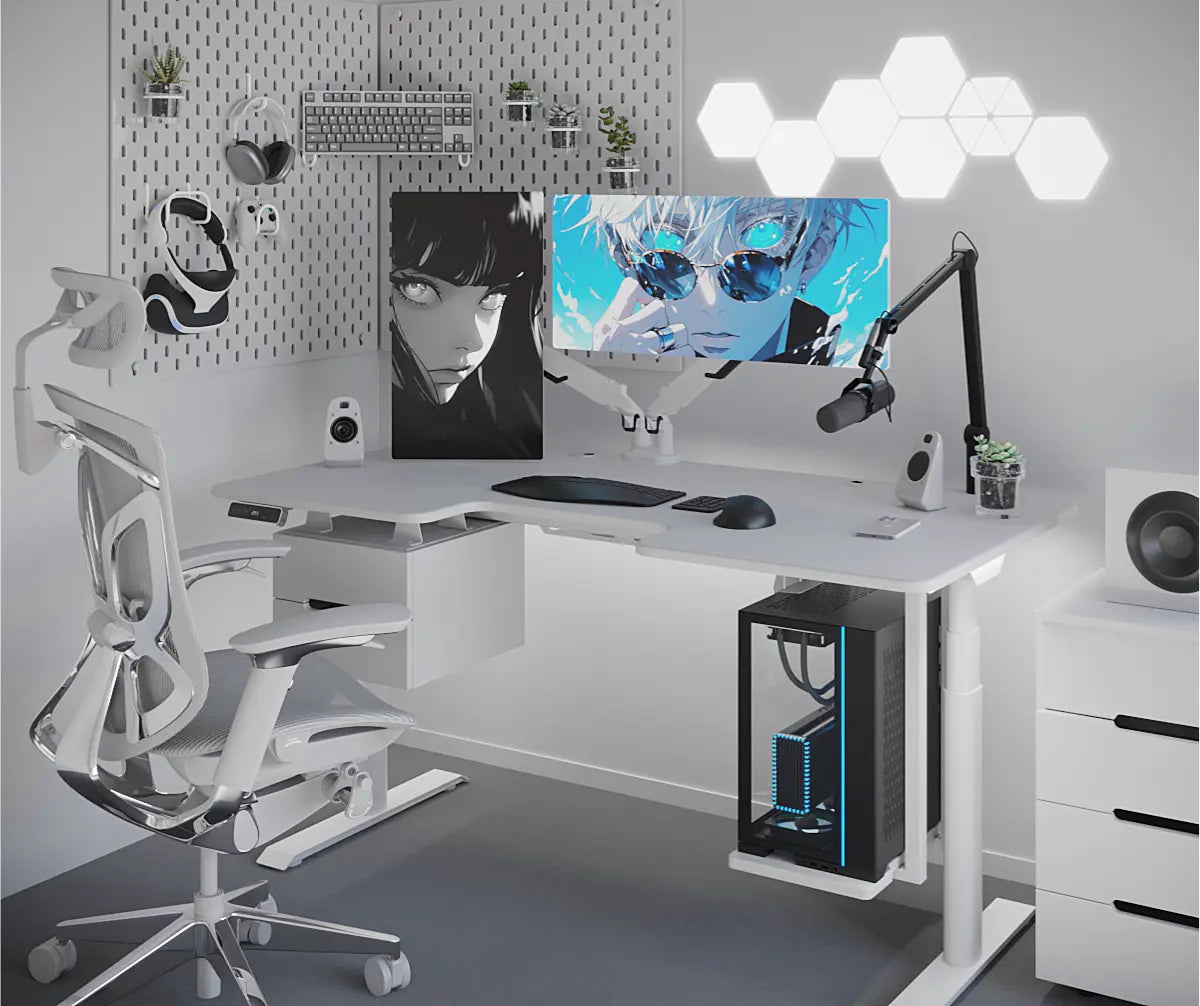 Ергономічний стіл Duoergo з модульним ящиками та полицею під ПК