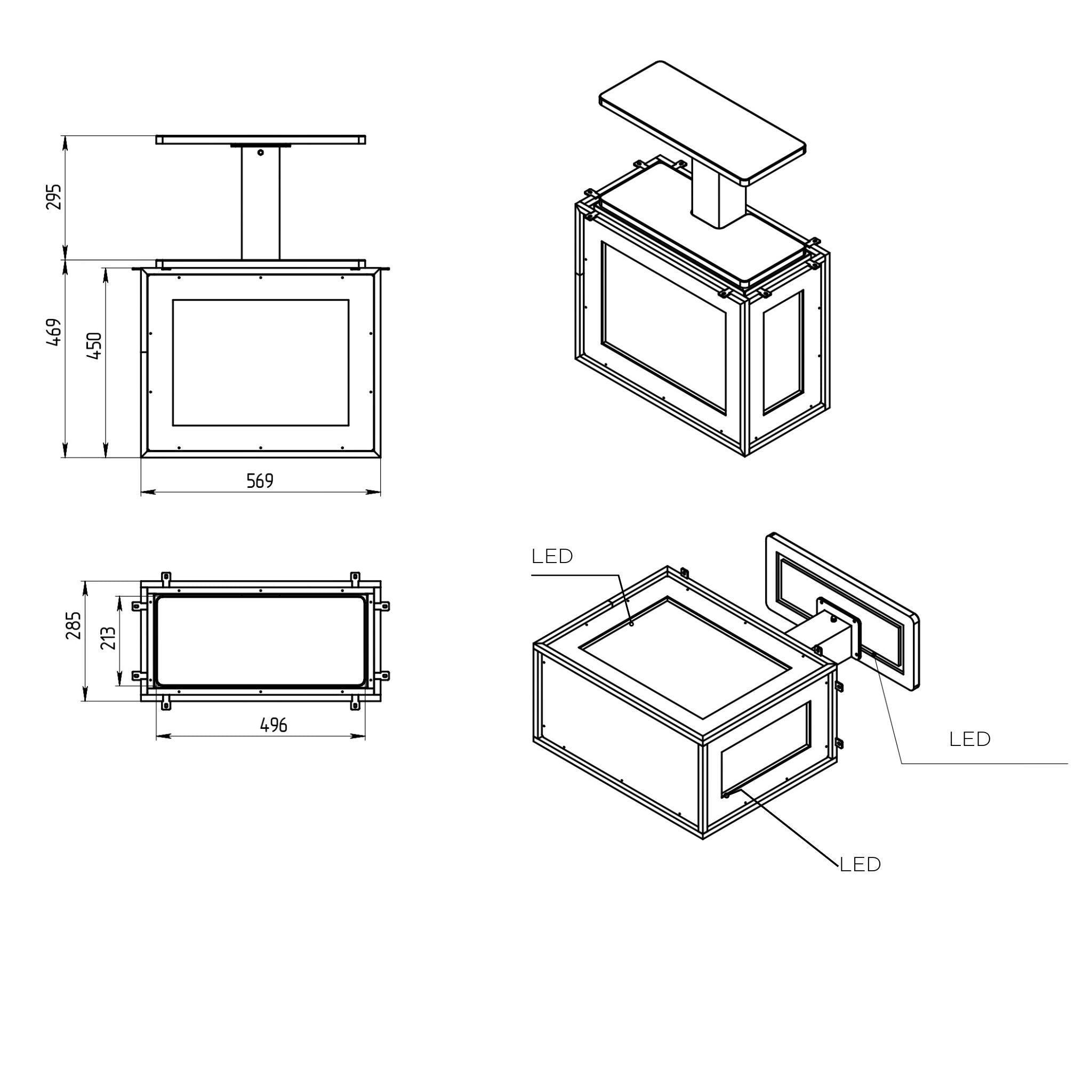 Виїзна барна стійка вбудована в стільницю - TEHNOTABLE