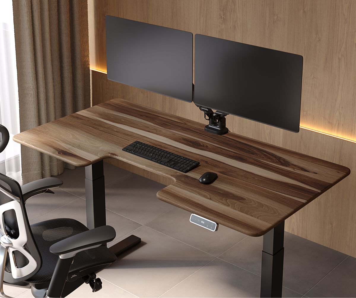 Стіл з регулюванням висоти BestFit Pro зі стільницею з натурального дерева 20 мм