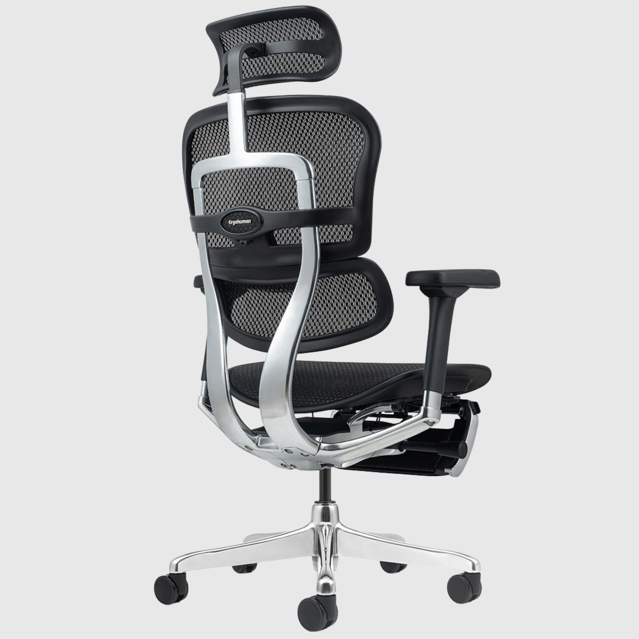 Ергономічне крісло Ergohuman Elite 2 з підставкою для ніг, сітчастою спинкою та мультирегулювання