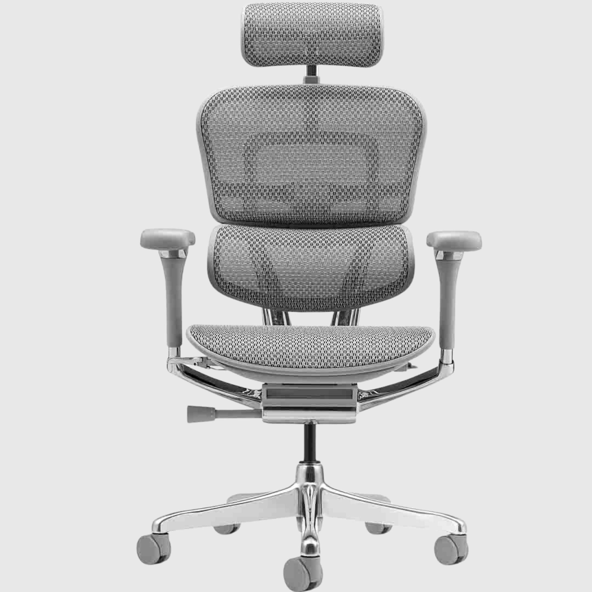 Ергономічне крісло ERGOHUMAN LUXURY 2 з сіткою та регулюванням сіре