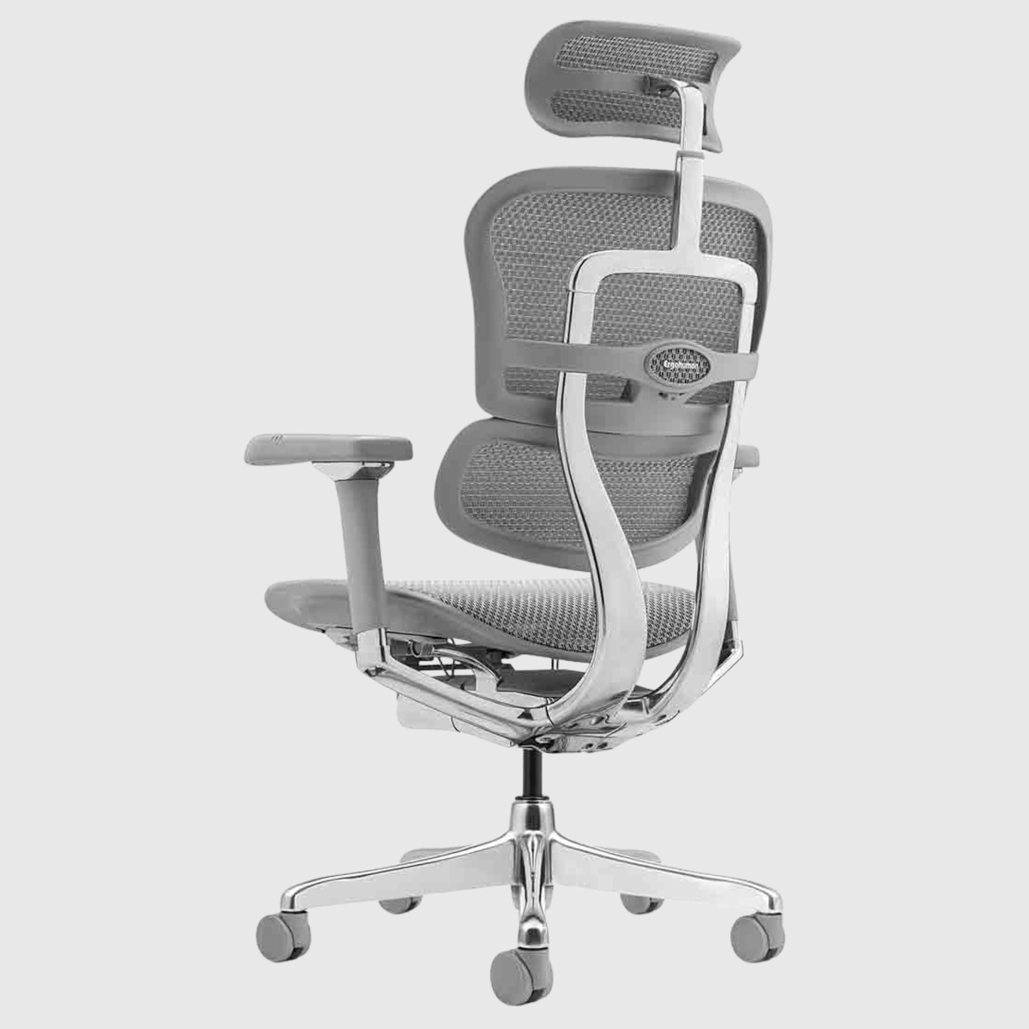 Ергономічне крісло ERGOHUMAN LUXURY 2 з сіткою та регулюванням сіре