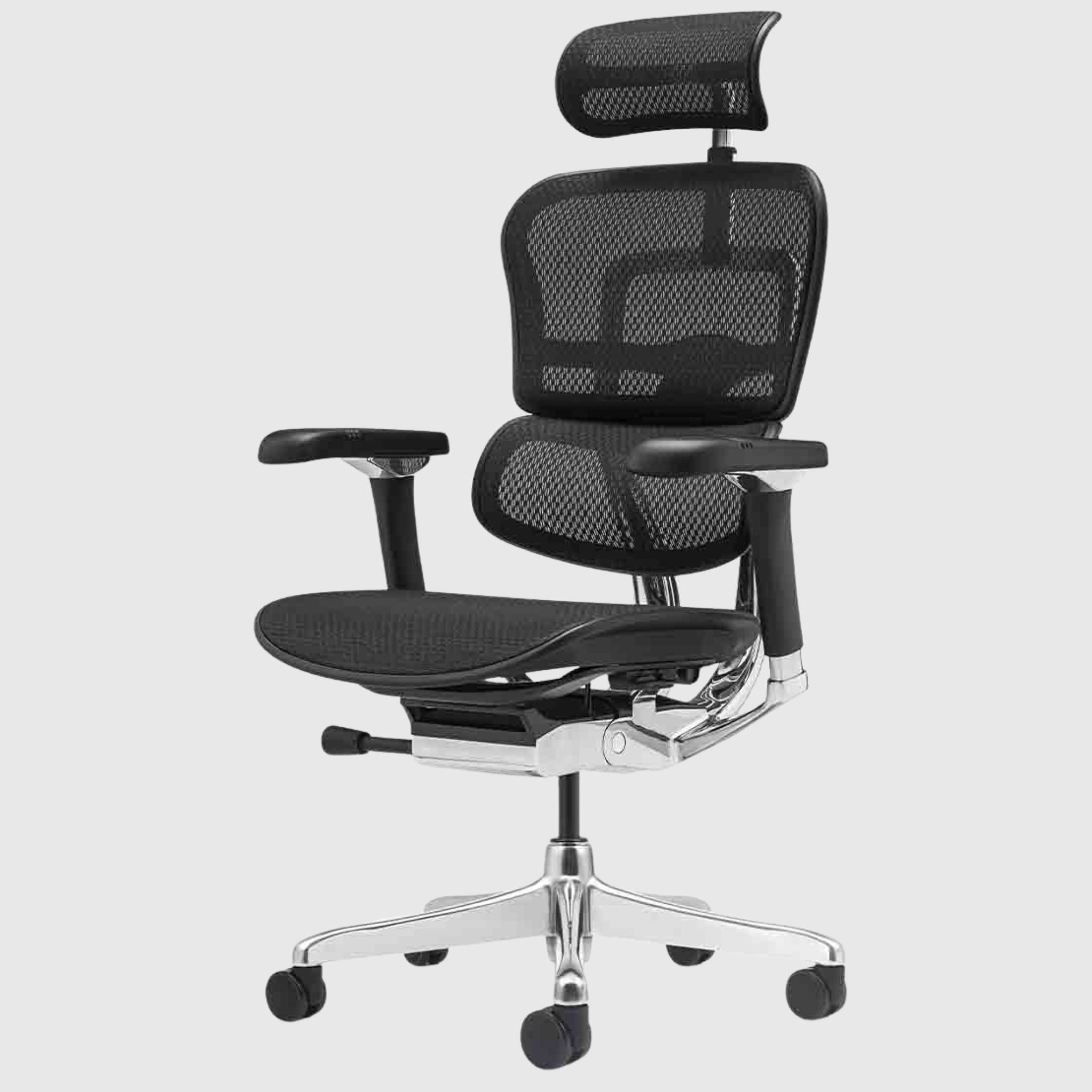 Ергономічне крісло ERGOHUMAN LUXURY 2 з сіткою та регулюванням чорне