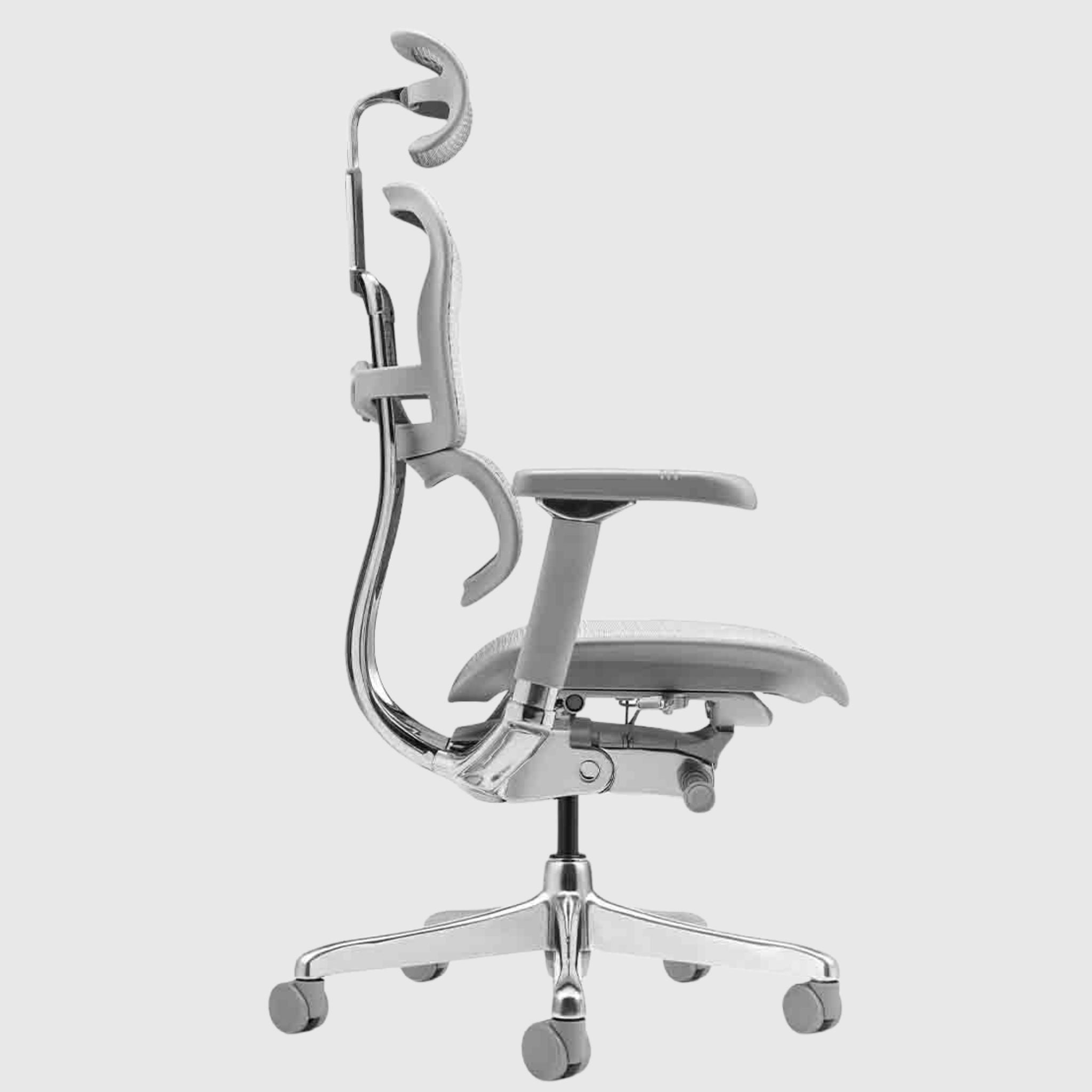 Ергономічне крісло ERGOHUMAN LUXURY 2 з сіткою та регулюванням сіре