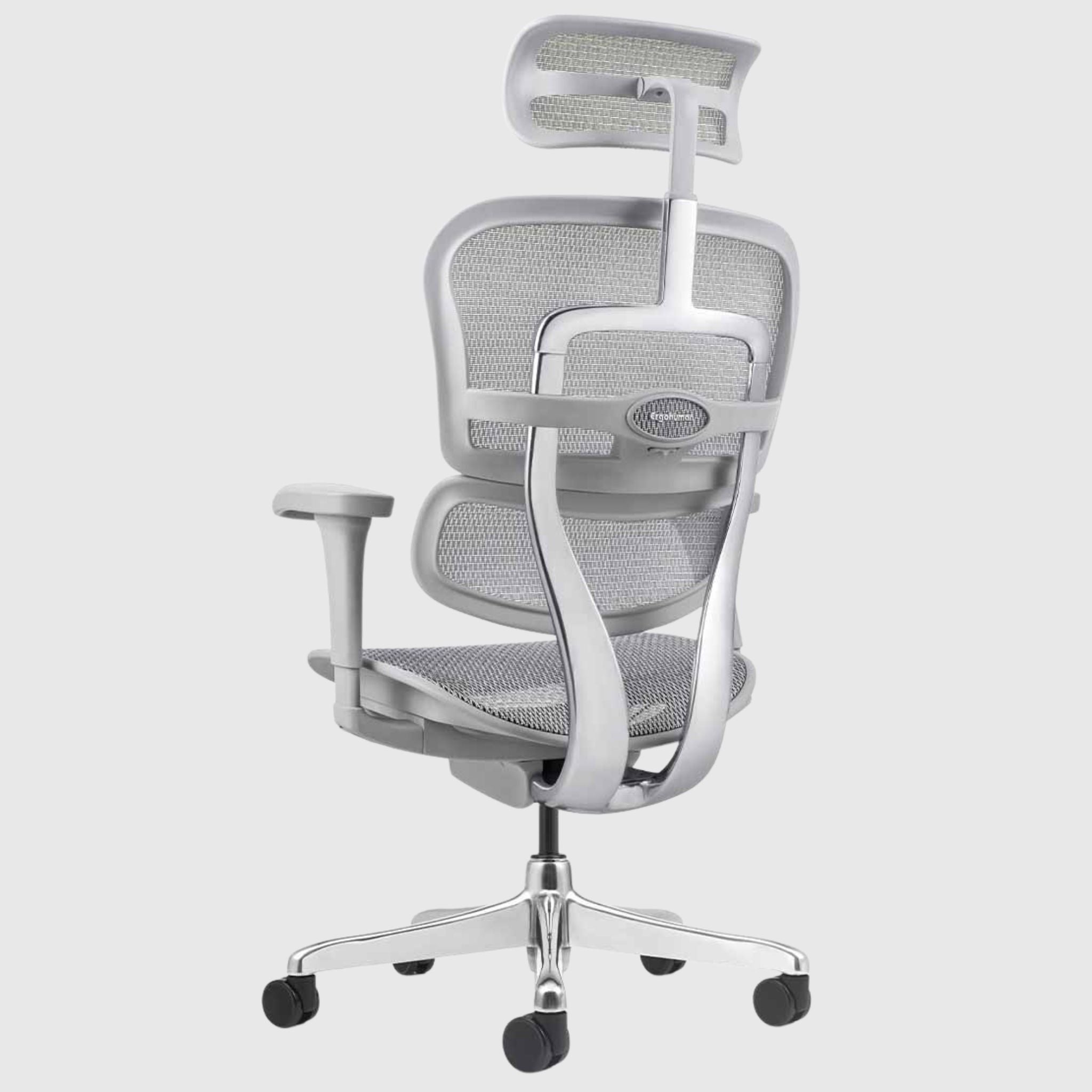 Ергономічне офісне крісло ERGOHUMAN PROJECT 2 з сіткою сірого кольру