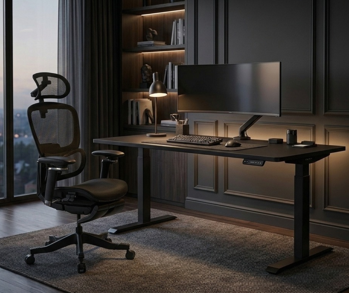 Ергономічне комп’ютерне крісло Q5 Air Black