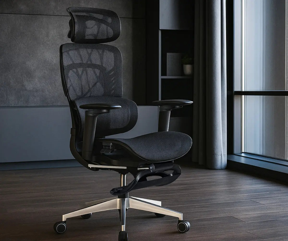 Крісло з функцією масажу спини та підтримкою попереку M10 Air Massage з підставкою для ніг