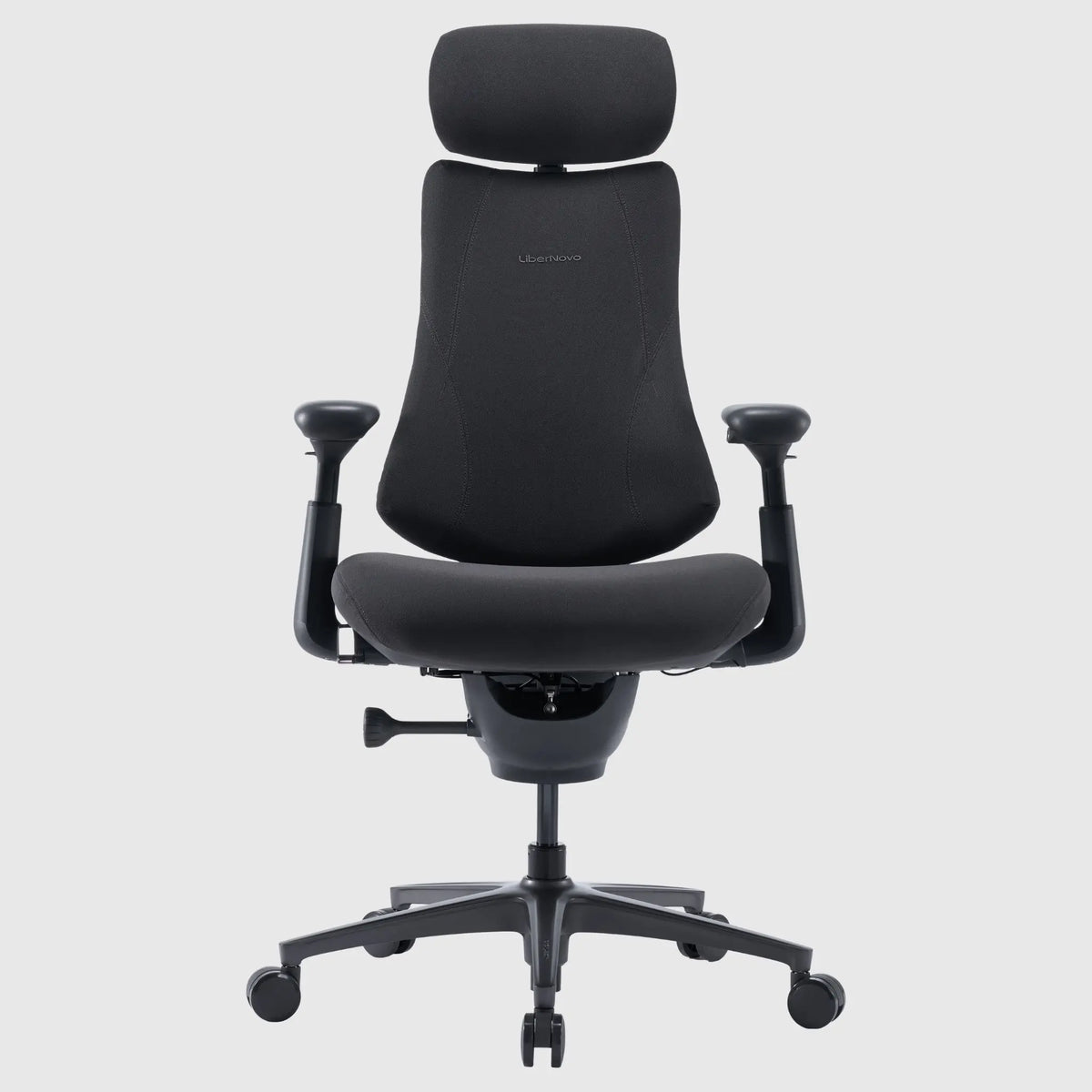 Ергономічне крісло LiberNovo Omni Pro Graphite 48 см, вигляд спереди