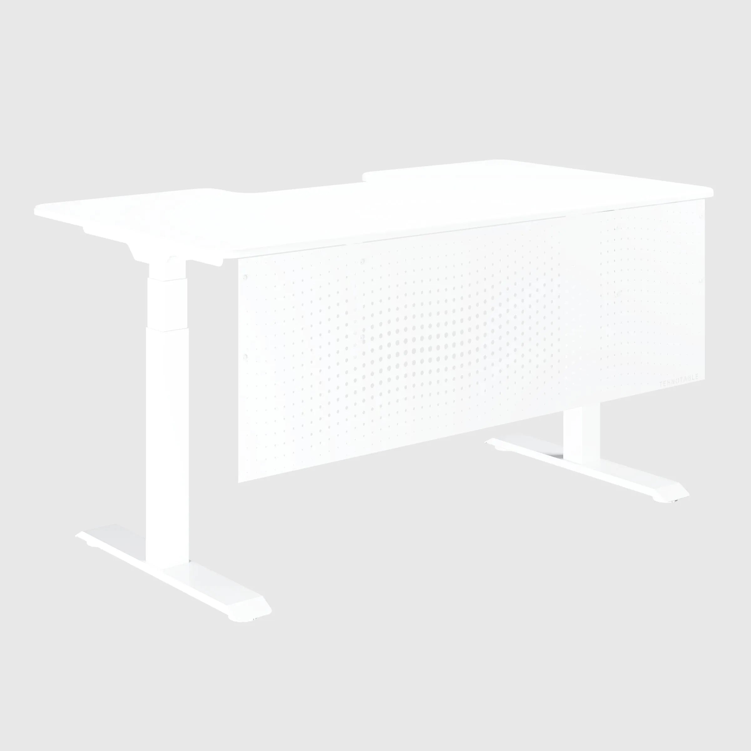 металевий екран для столу хвиля білого кольору