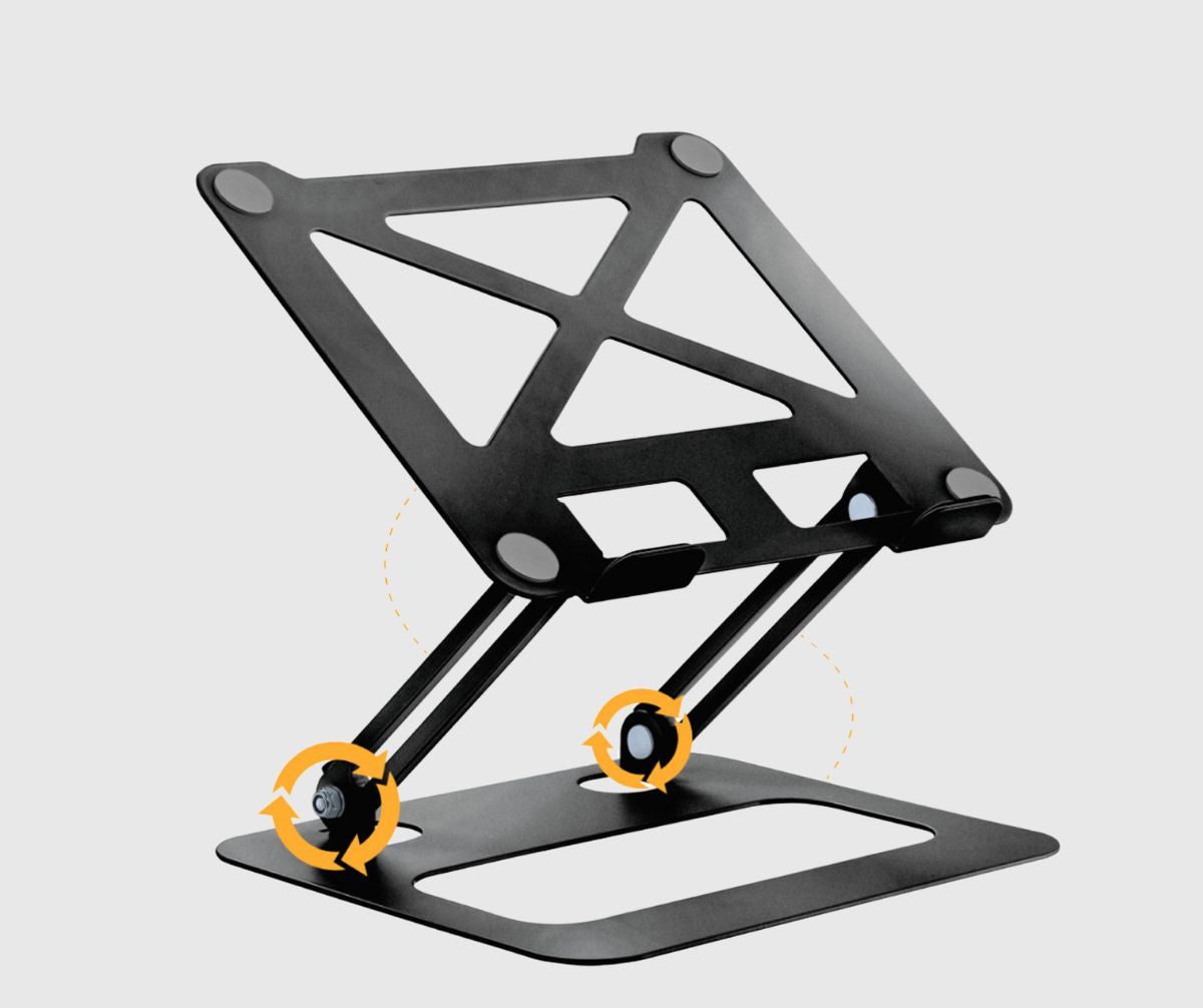 Металева підставка для ноутбука з силіконовими накладками проти ковзання