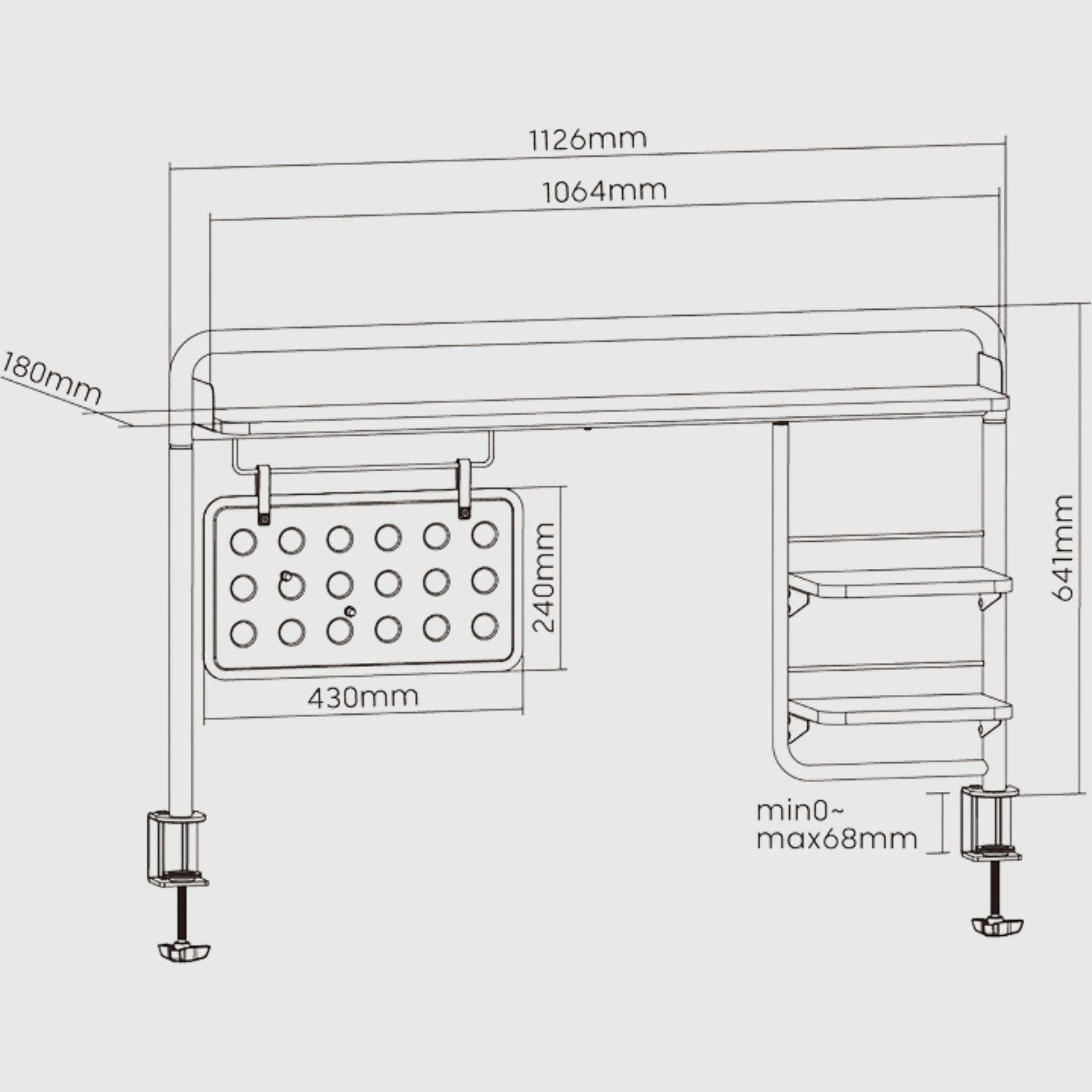 Настільний органайзер з полицею для аксесуарів