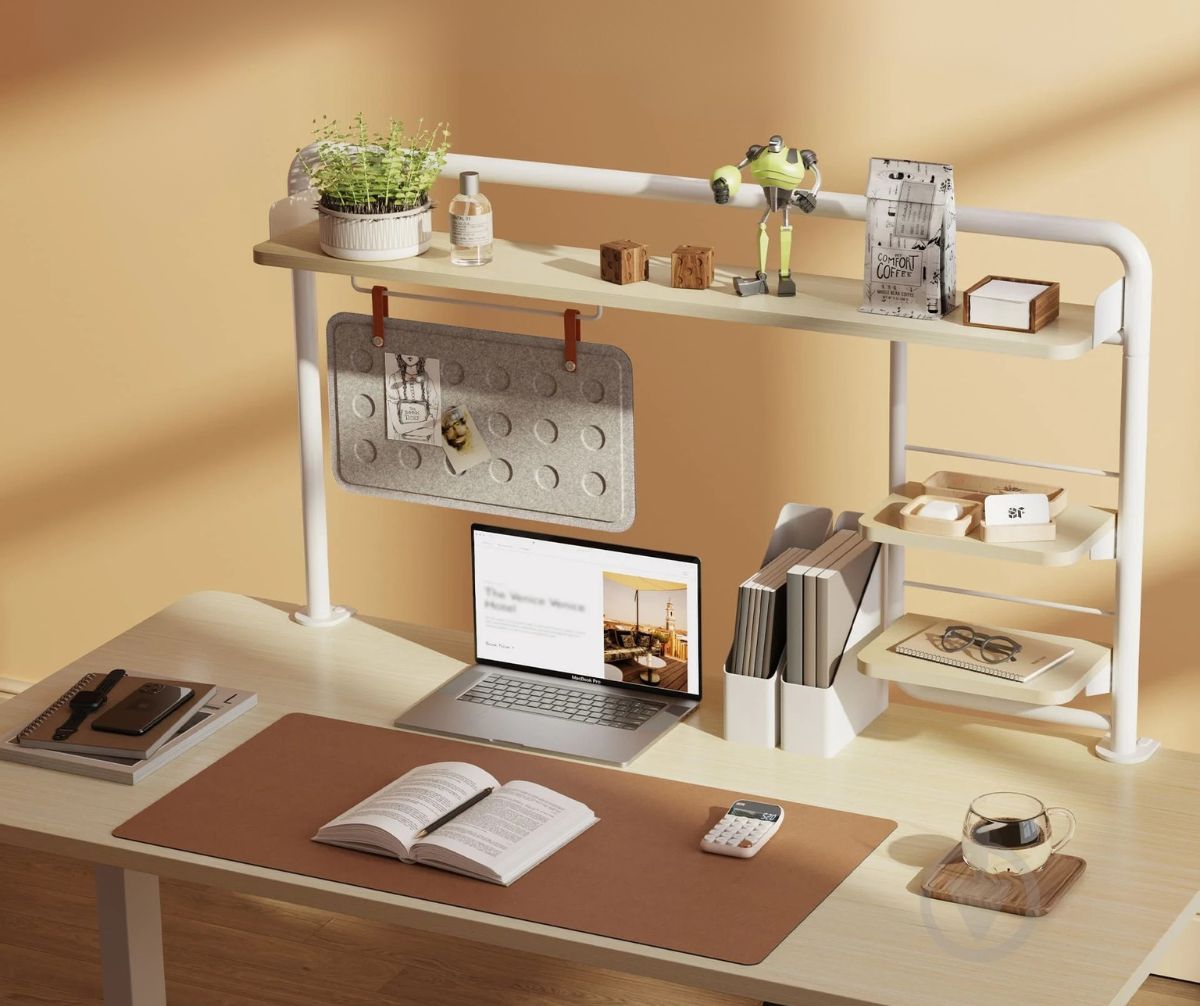 Настільний органайзер з полицею для аксесуарів