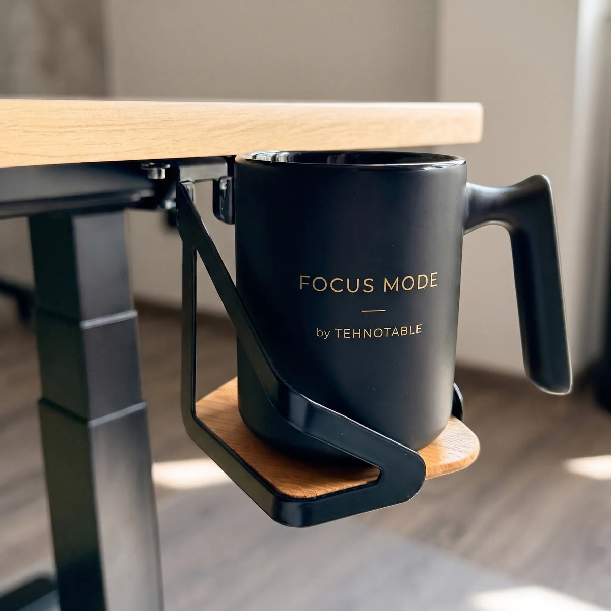 Swivel metal coaster for under the tabletop