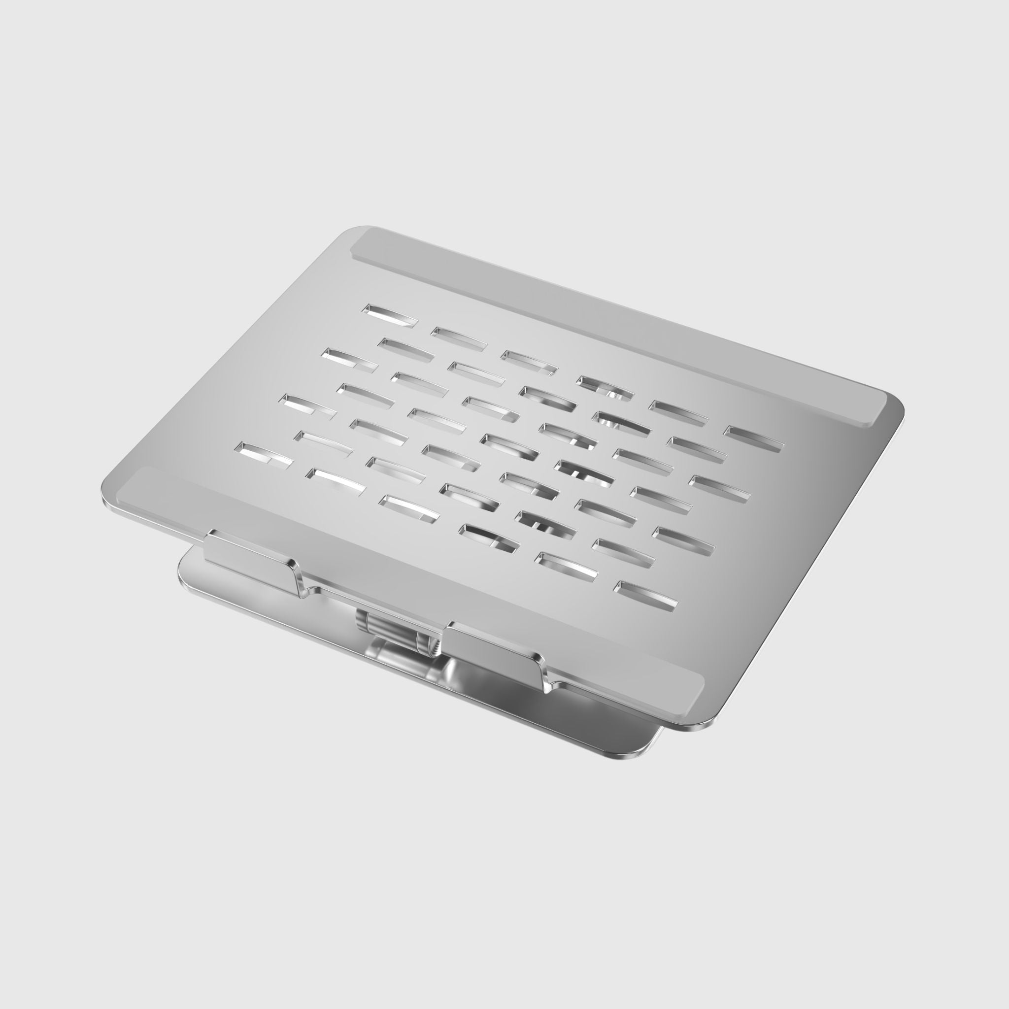 Срібляста алюмінієва підставка з пасивним охолодженням для ноутбуків