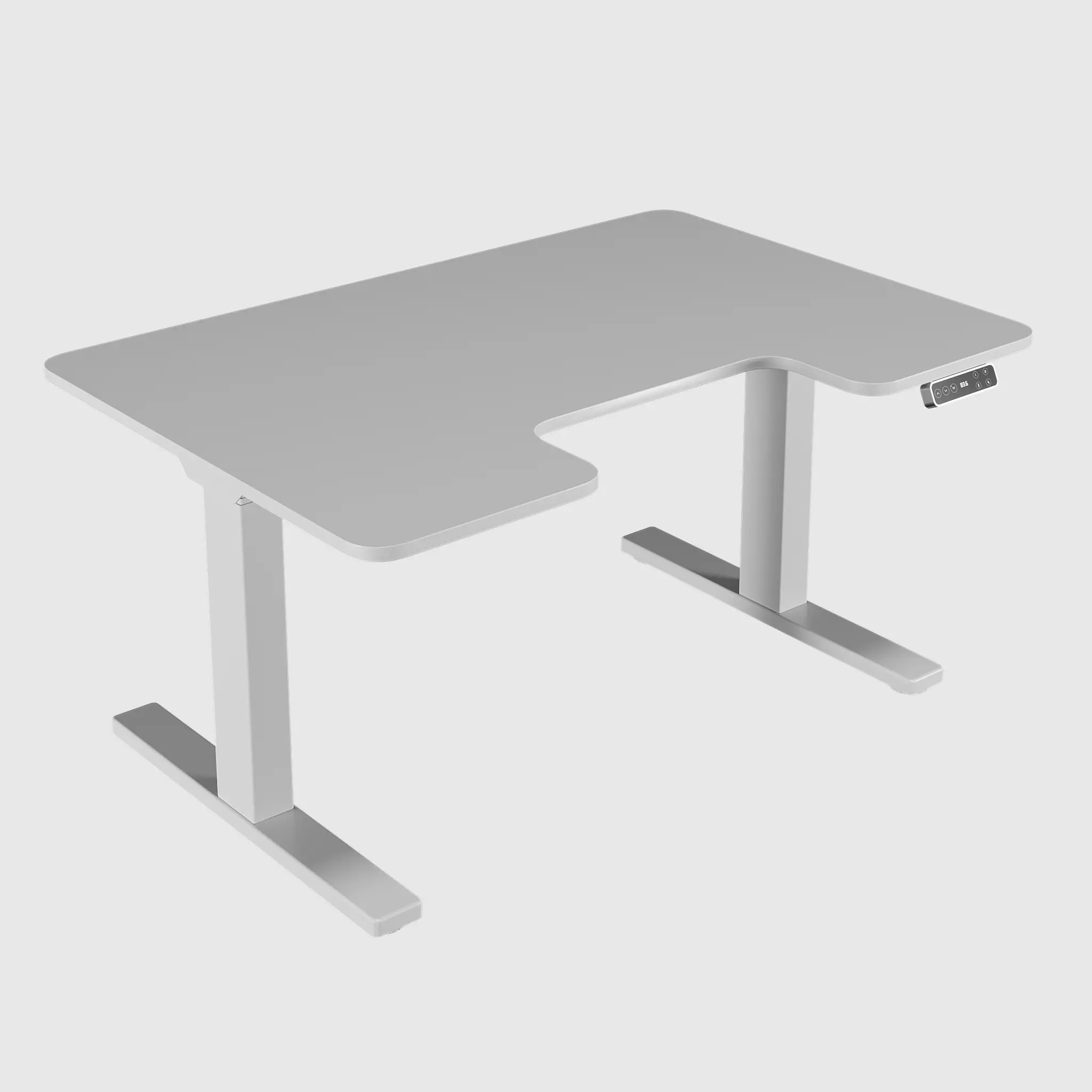 Стіл з регулюванням висоти BestFit Pro з білою рамою та стільницею з ДСП