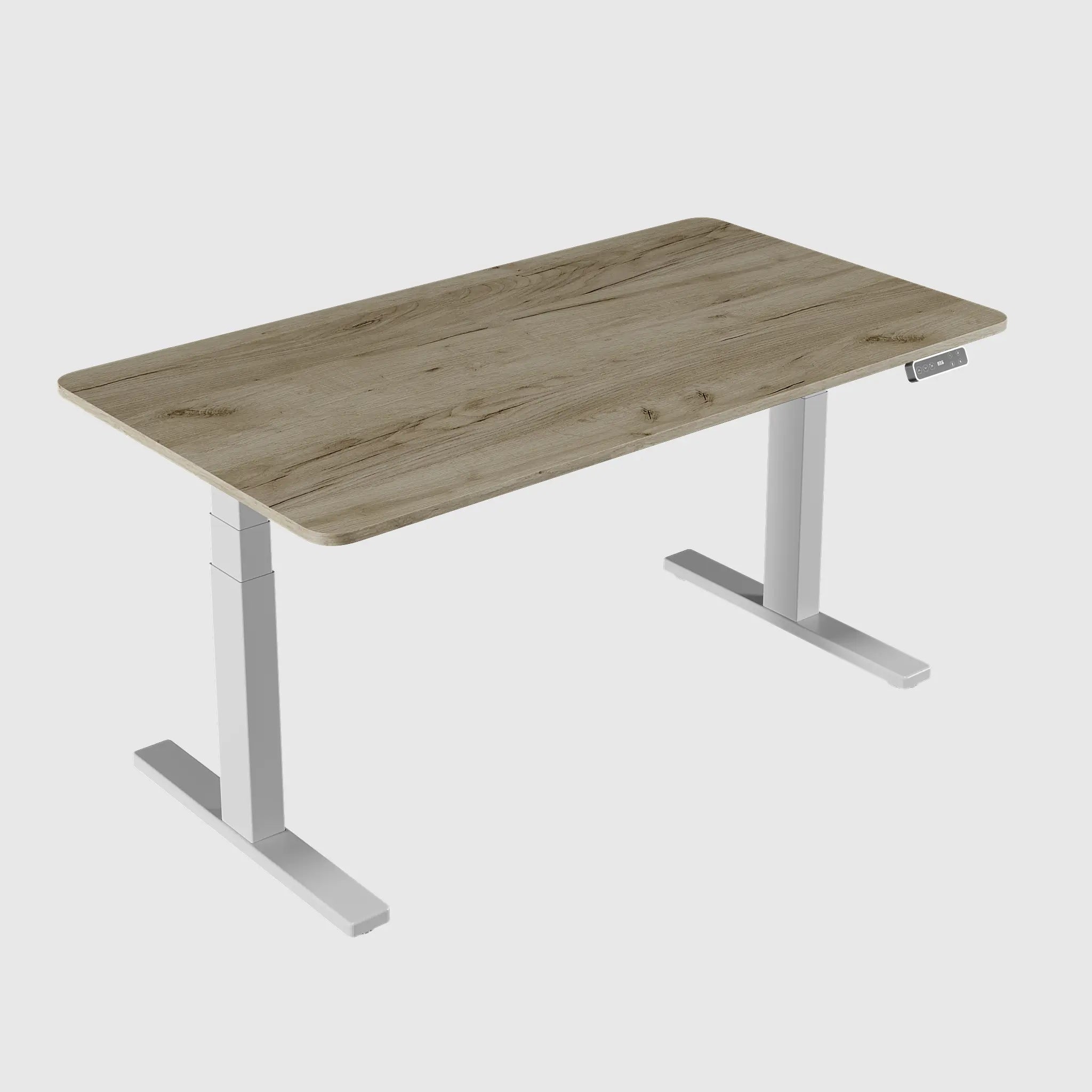 Стіл з регулюванням висоти BestFit Pro з білою рамою та стільницею з ДСП