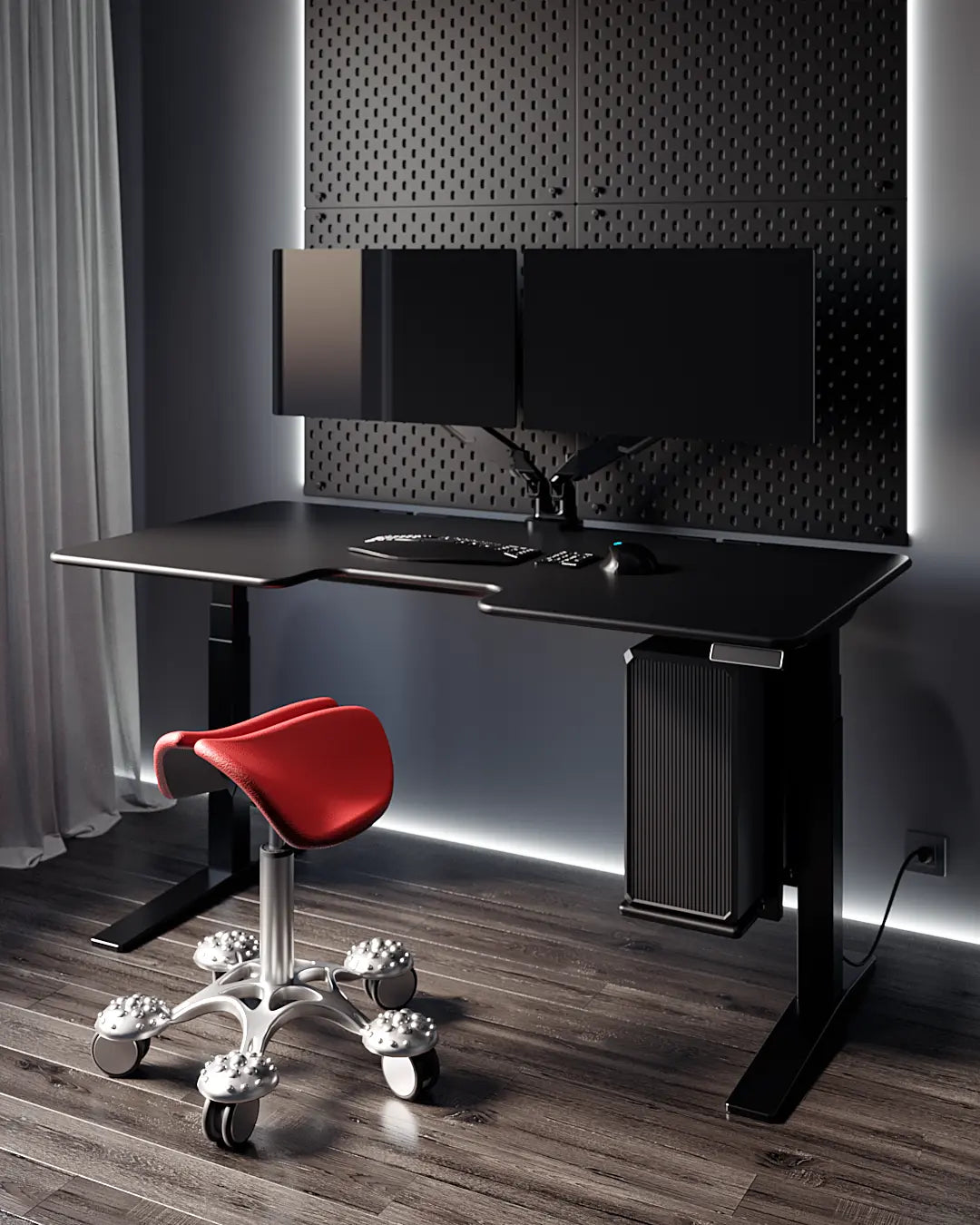 Стіл з регулюванням висоти Streamline зі стільницею з HPL компакт плити 12 мм