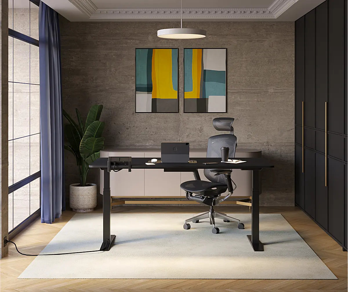 Стіл з регулюванням висоти StreanLine з ДСП стільницею з ергономічним вирізом