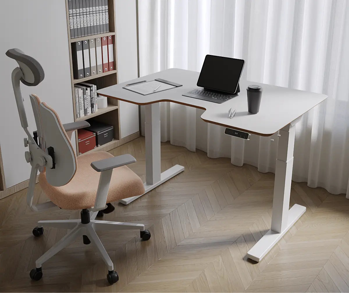 Стіл з регулюванням висоти Best Fit Pro з білою стільницею з HPL на фанері