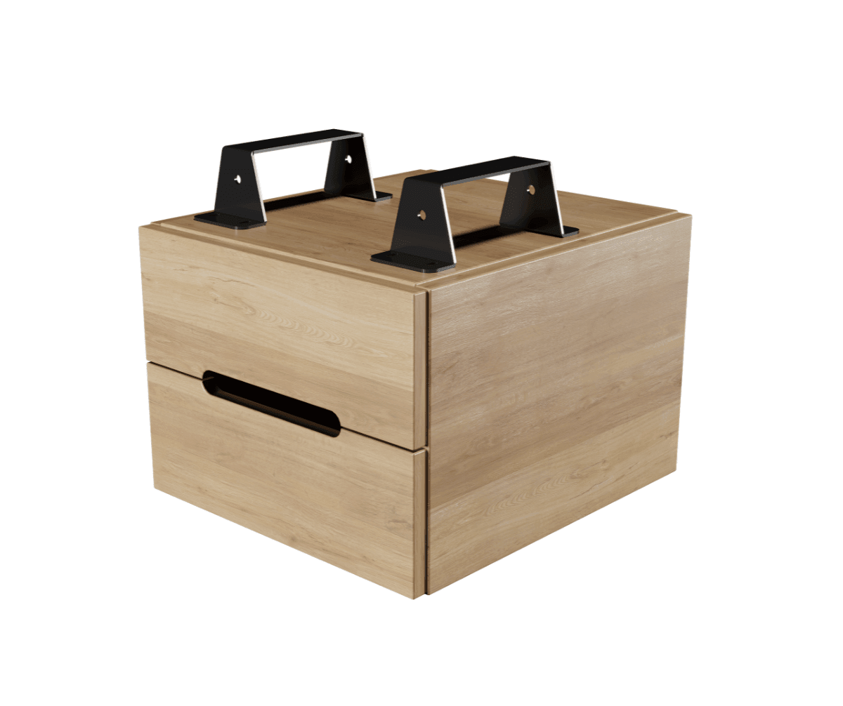 Підвісна тумба на 2 шухляди для столу з регулюванням висоти - TEHNOTABLE