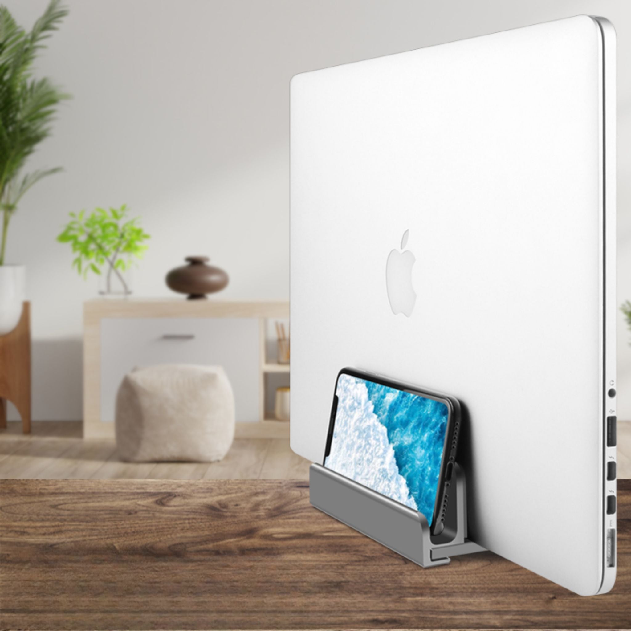 Вертикальна алюмінієва підставка для ноутбука з пасивним охолодженням