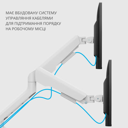Подвійне механічне кріплення для двох моніторів