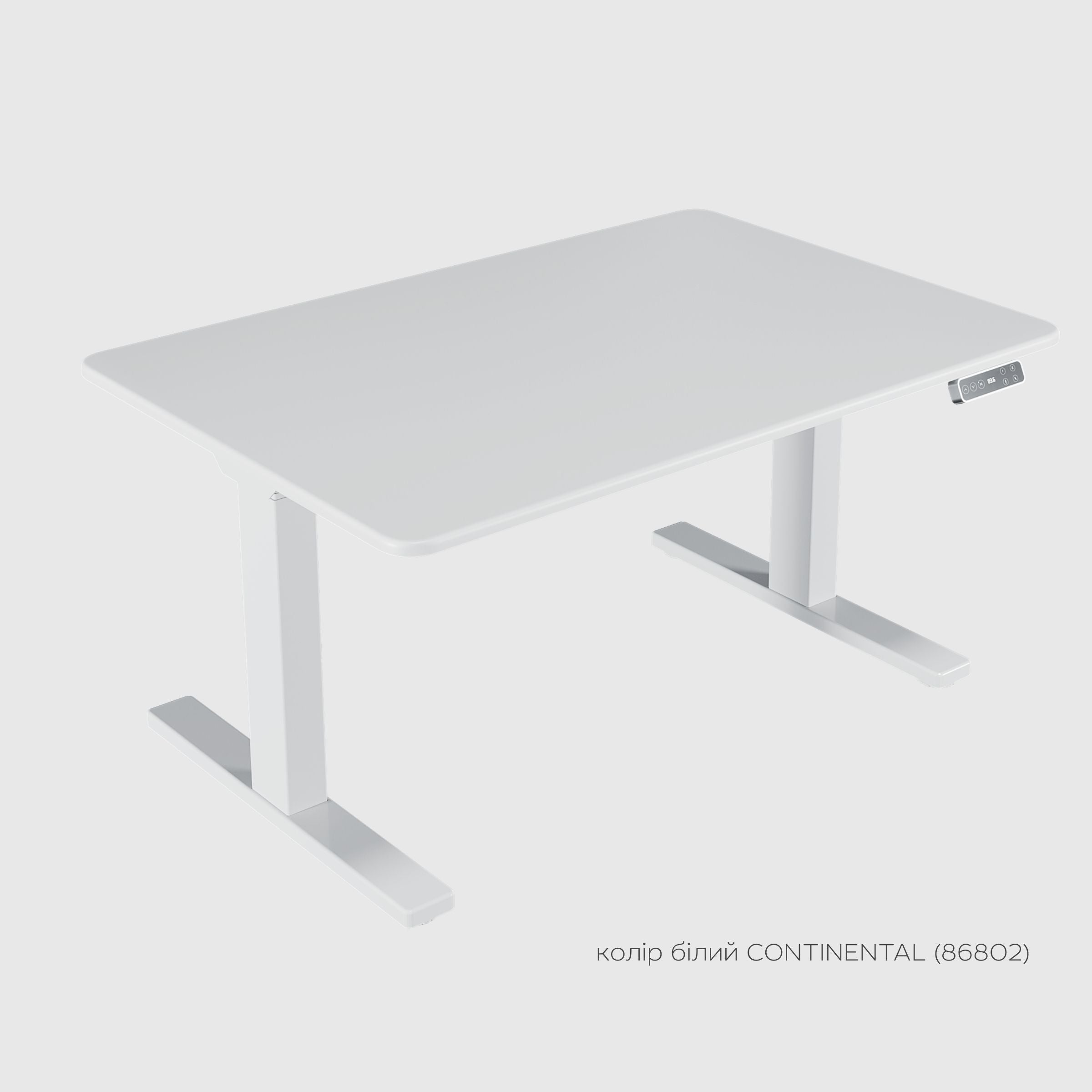 Білий стіл з електричним регулюванням висоти BestFit Pro (2 мотори) з МДФ стільницею