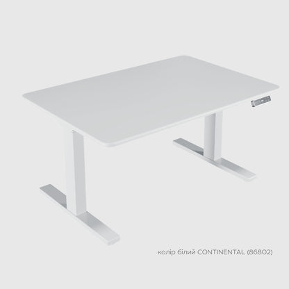 Білий стіл з електричним регулюванням висоти BestFit Pro (2 мотори) з МДФ стільницею
