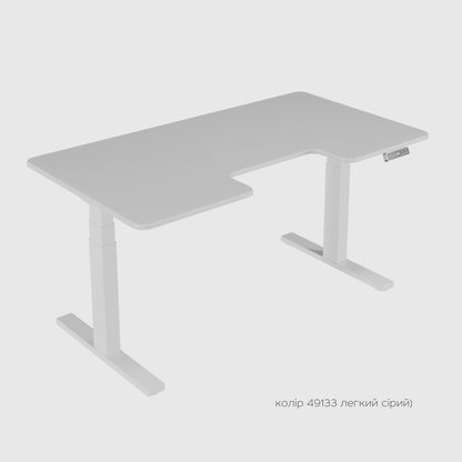Білий стіл з електричним регулюванням висоти BestFit Pro (2 мотори) з МДФ стільницею
